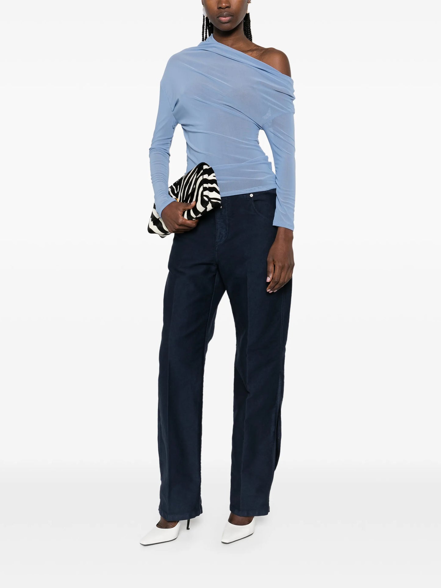 split-detail trousers