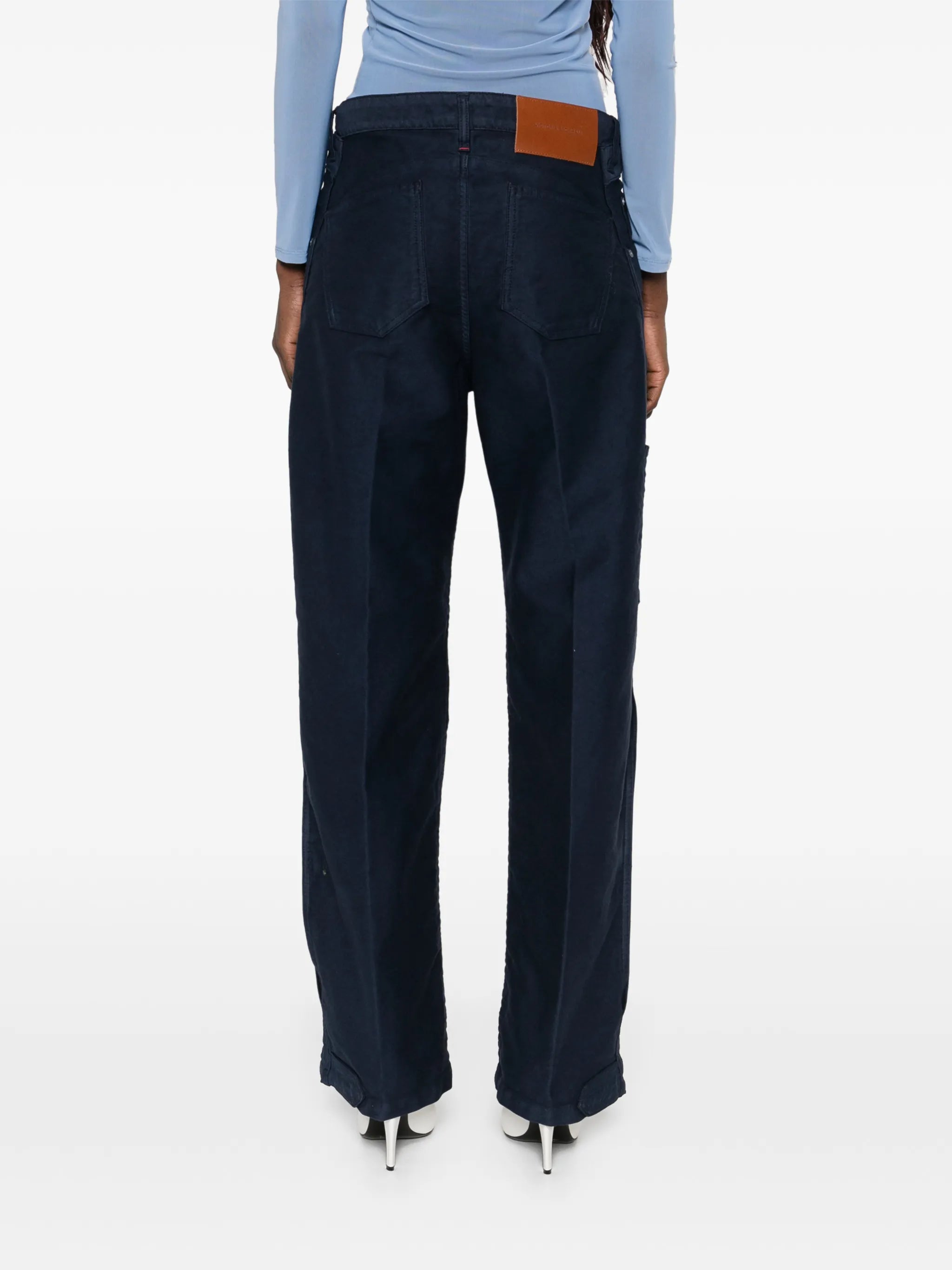 split-detail trousers