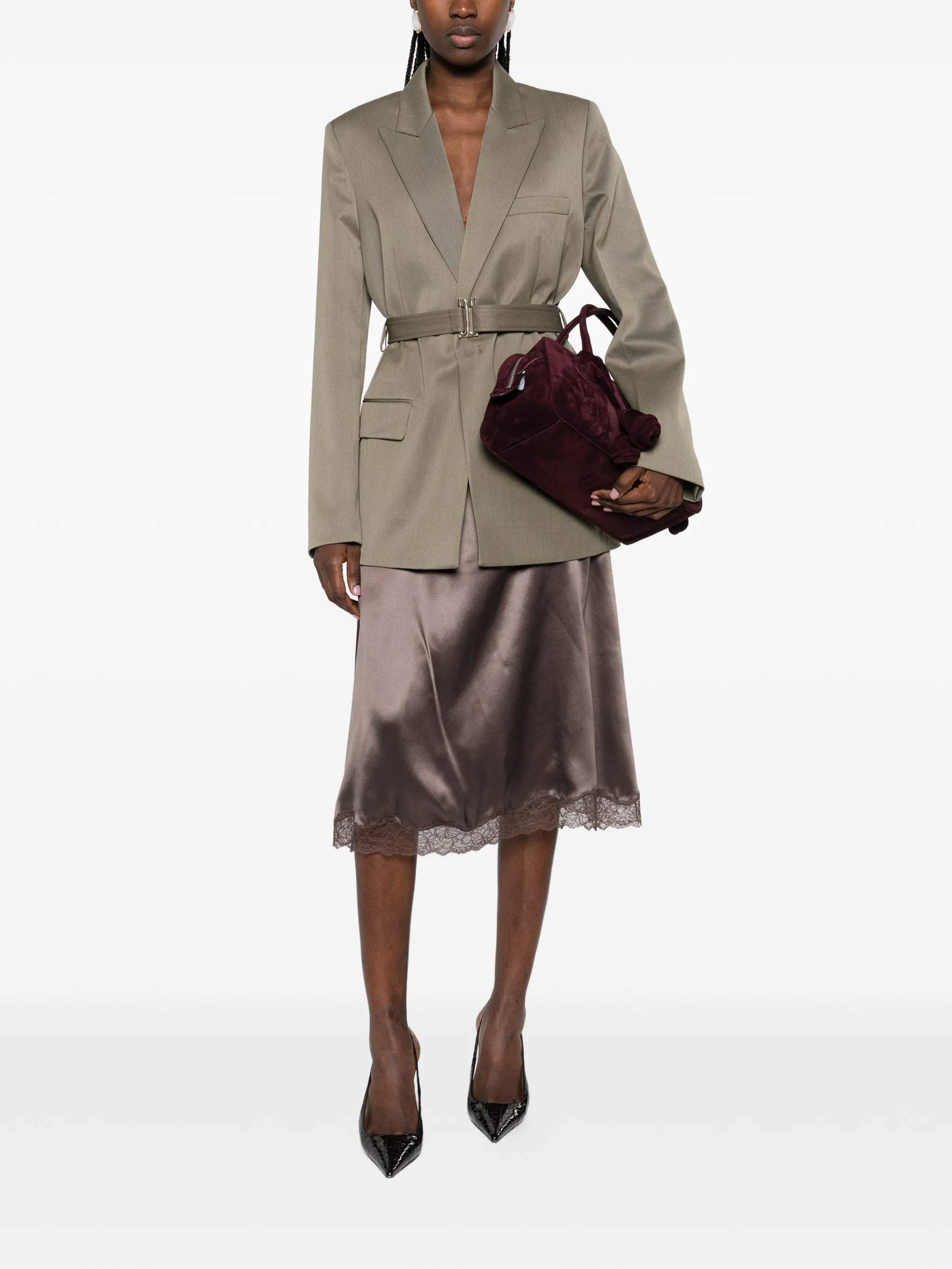 belted tailored jacket