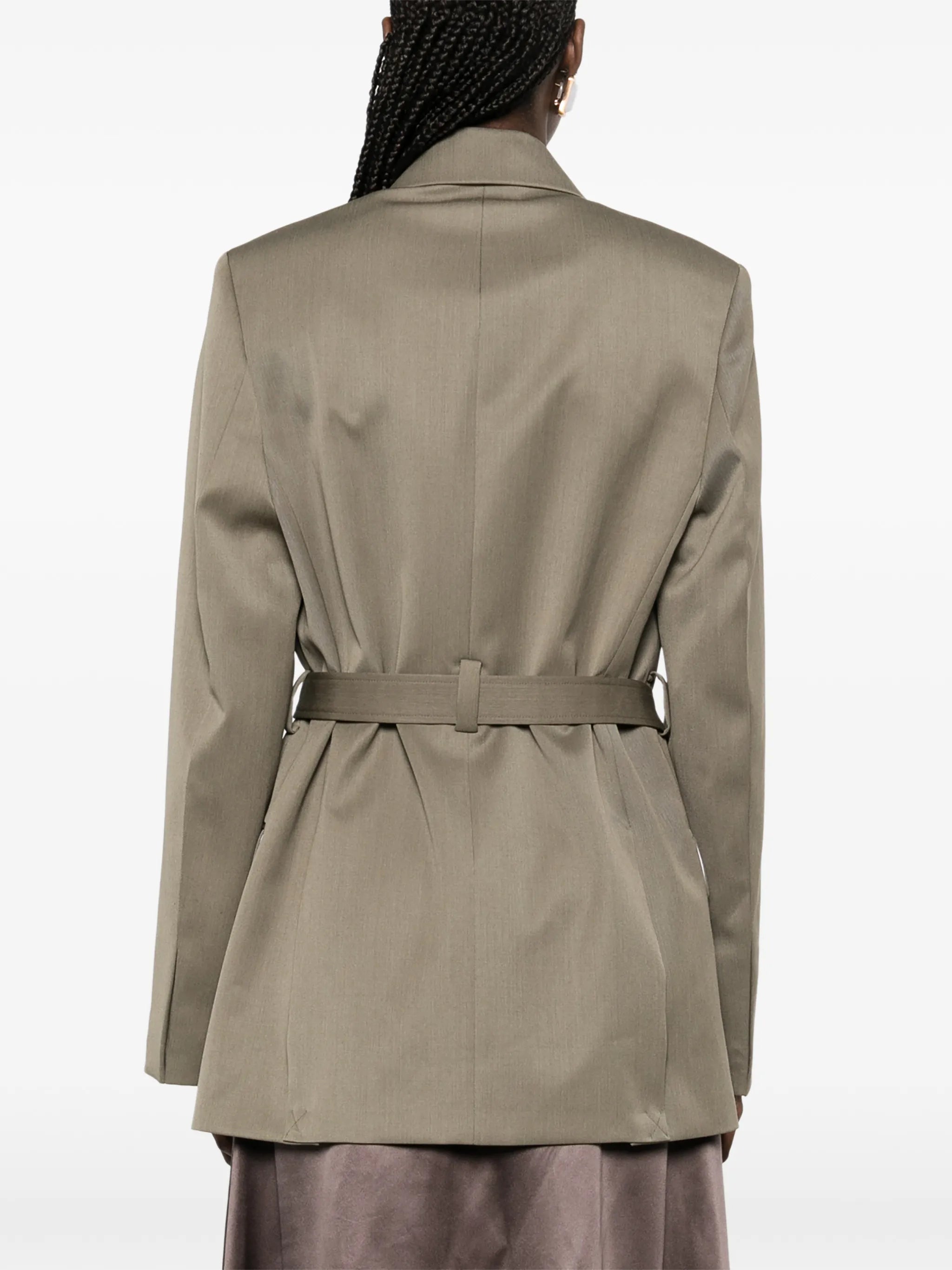 belted tailored jacket