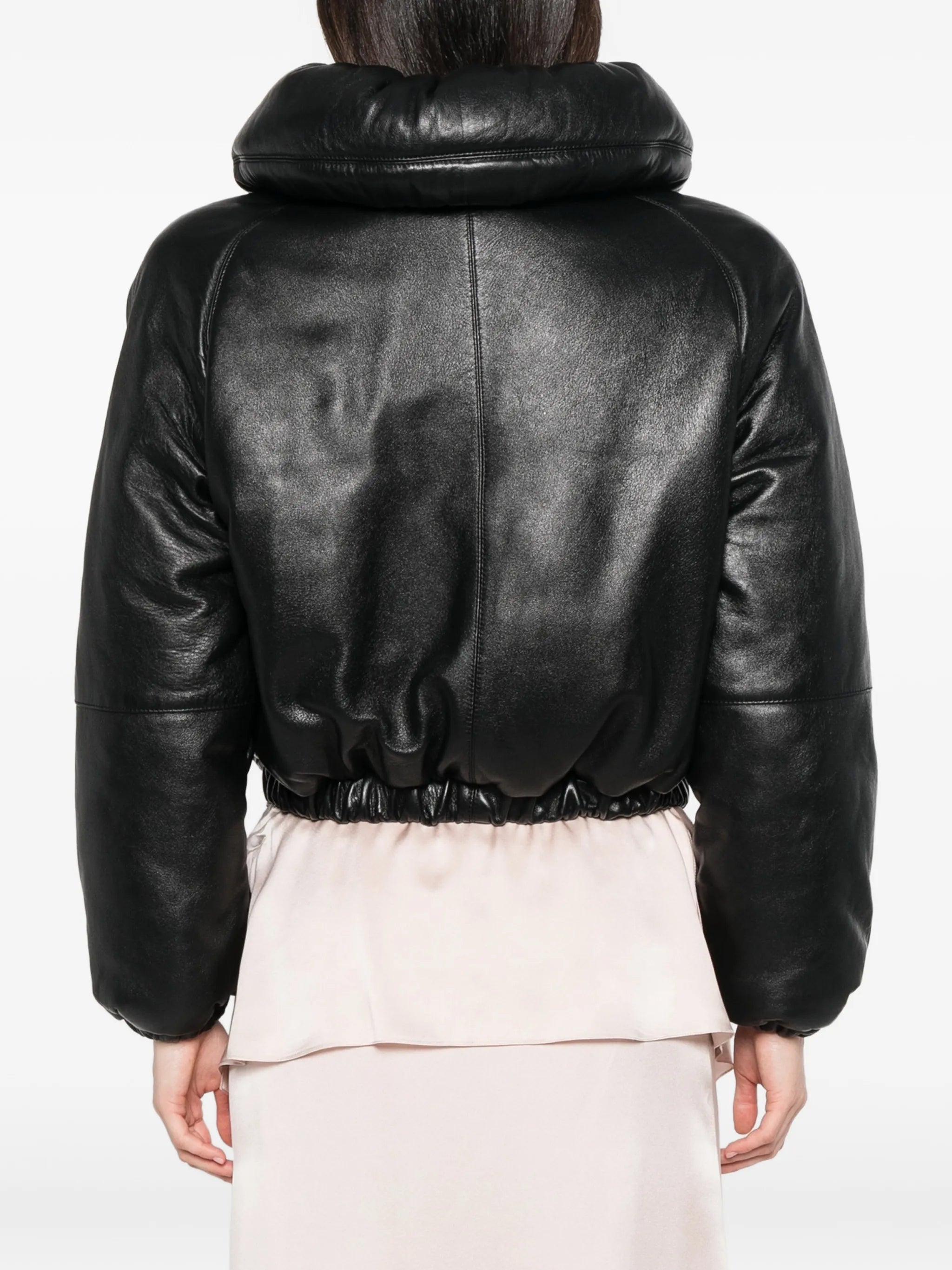 padded leather jacket