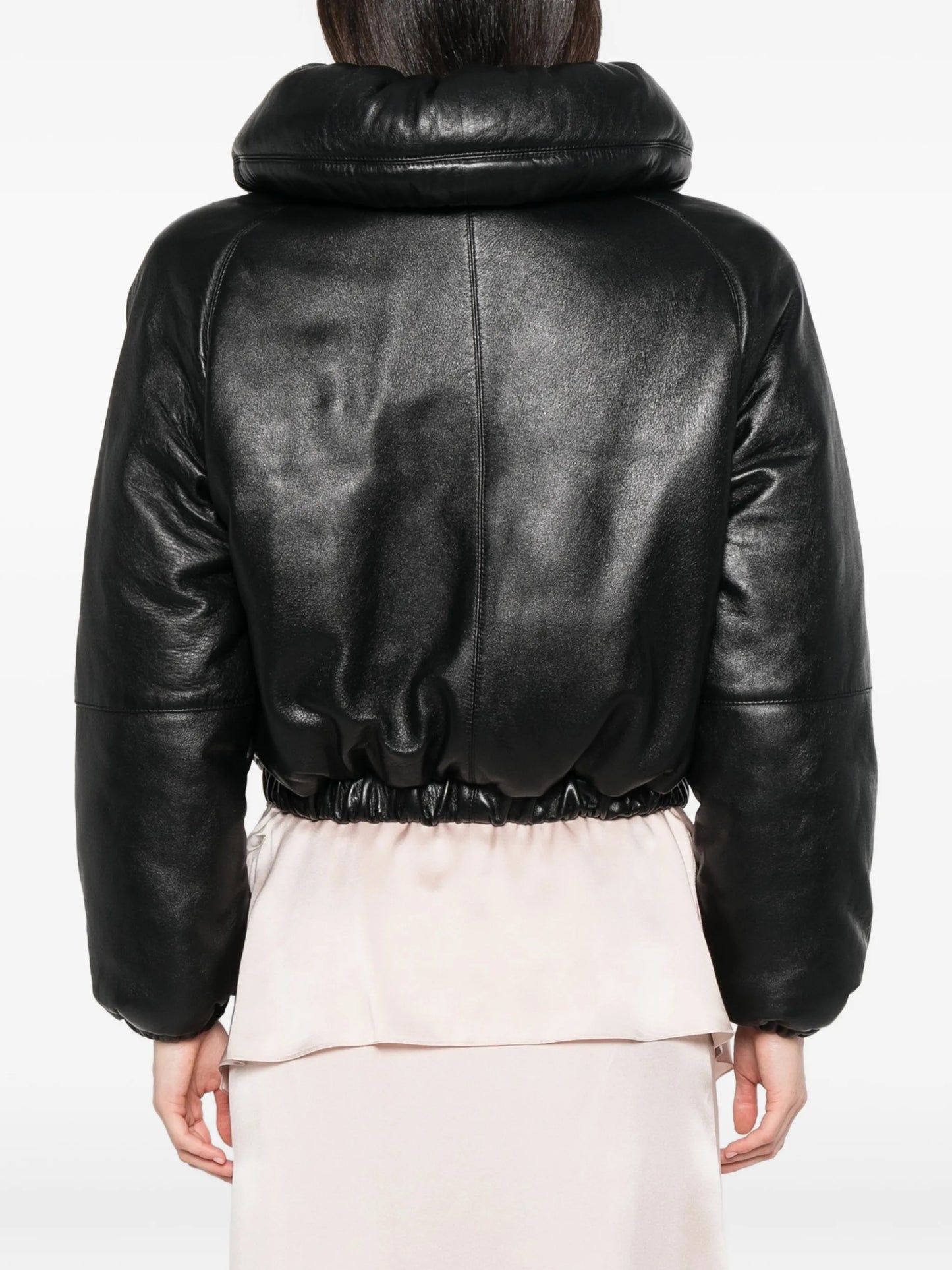 padded leather jacket