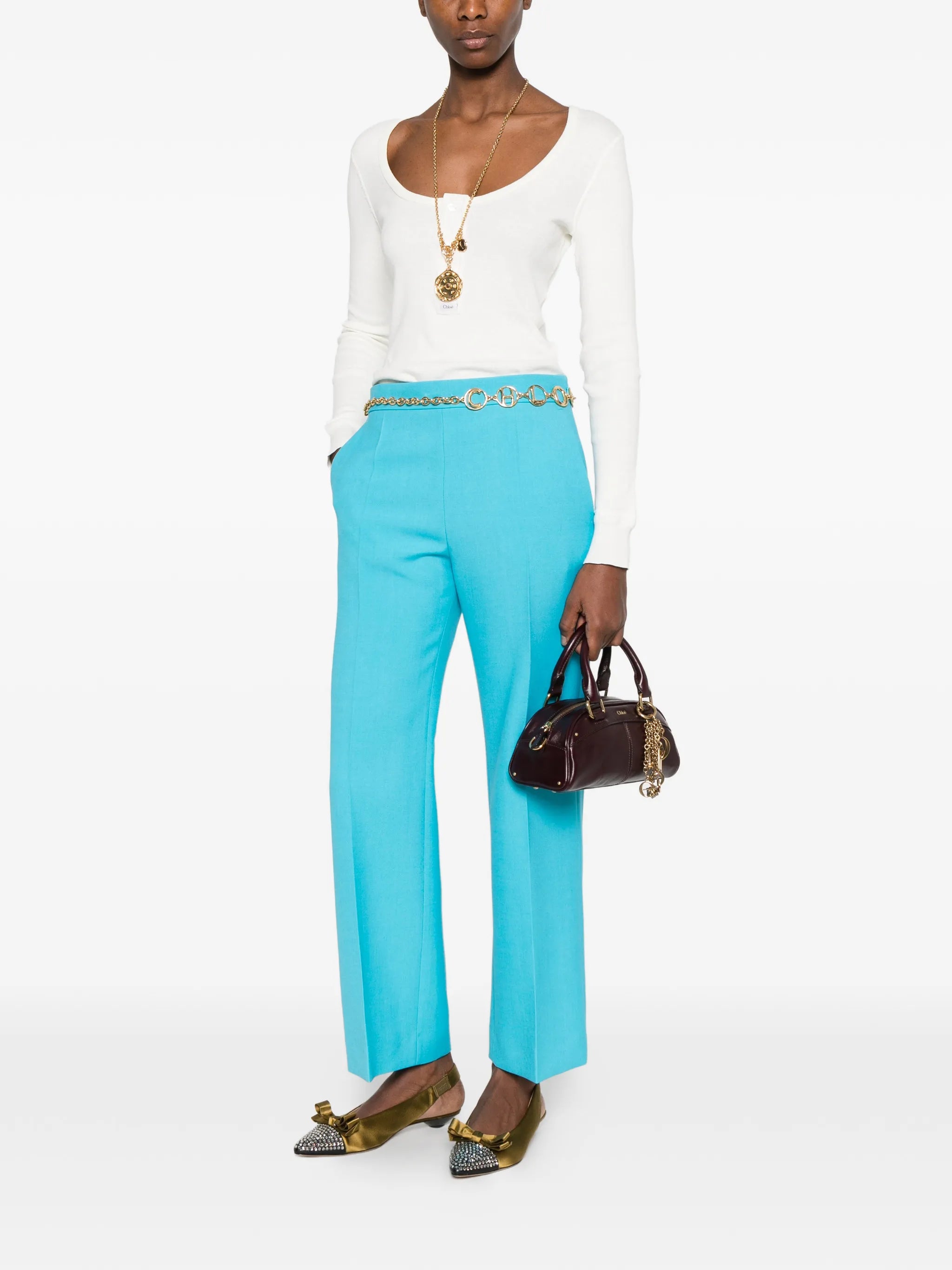 straight-leg trousers