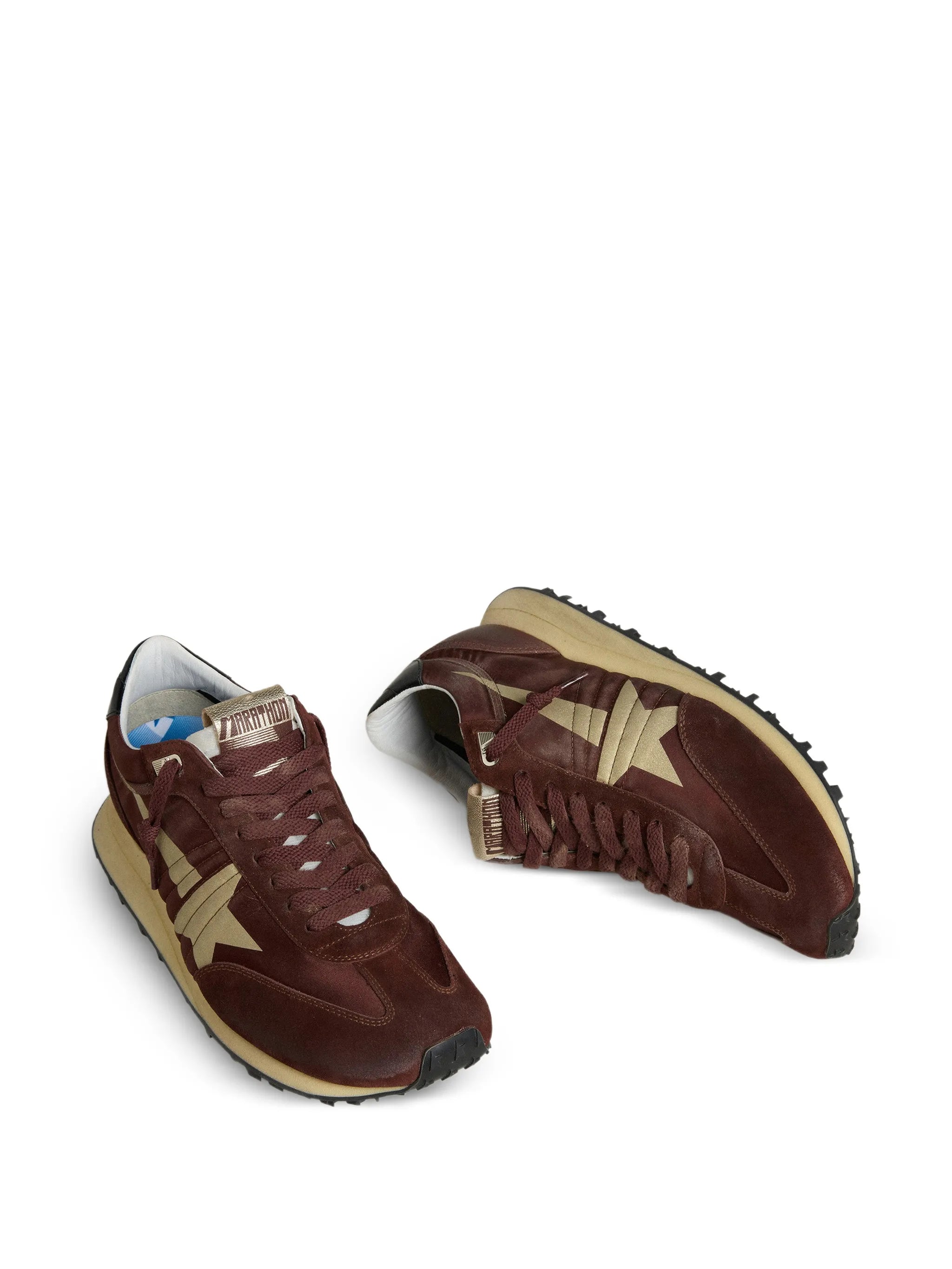 marathon satin suede sneakers