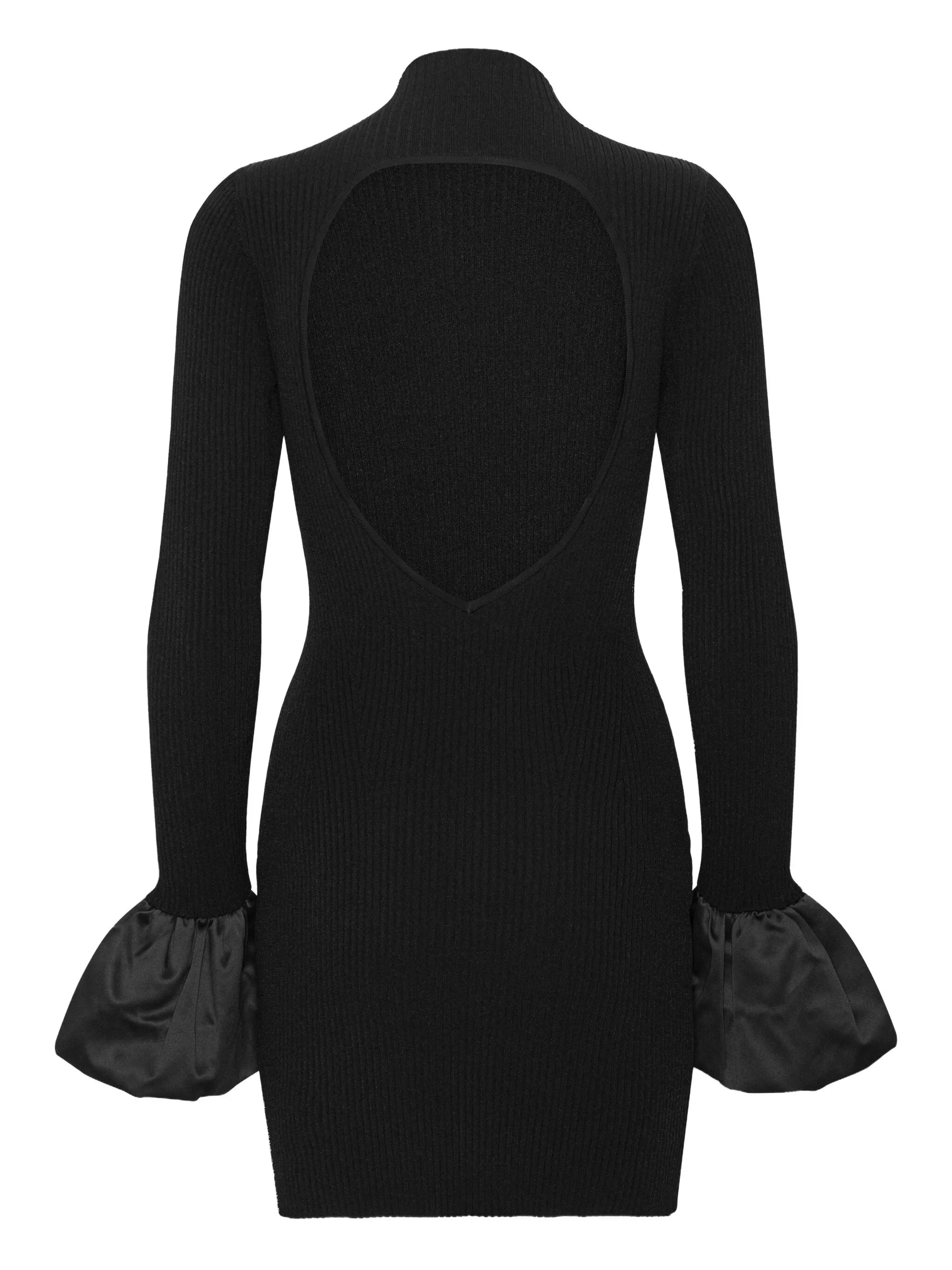 cut-out knit mini dress