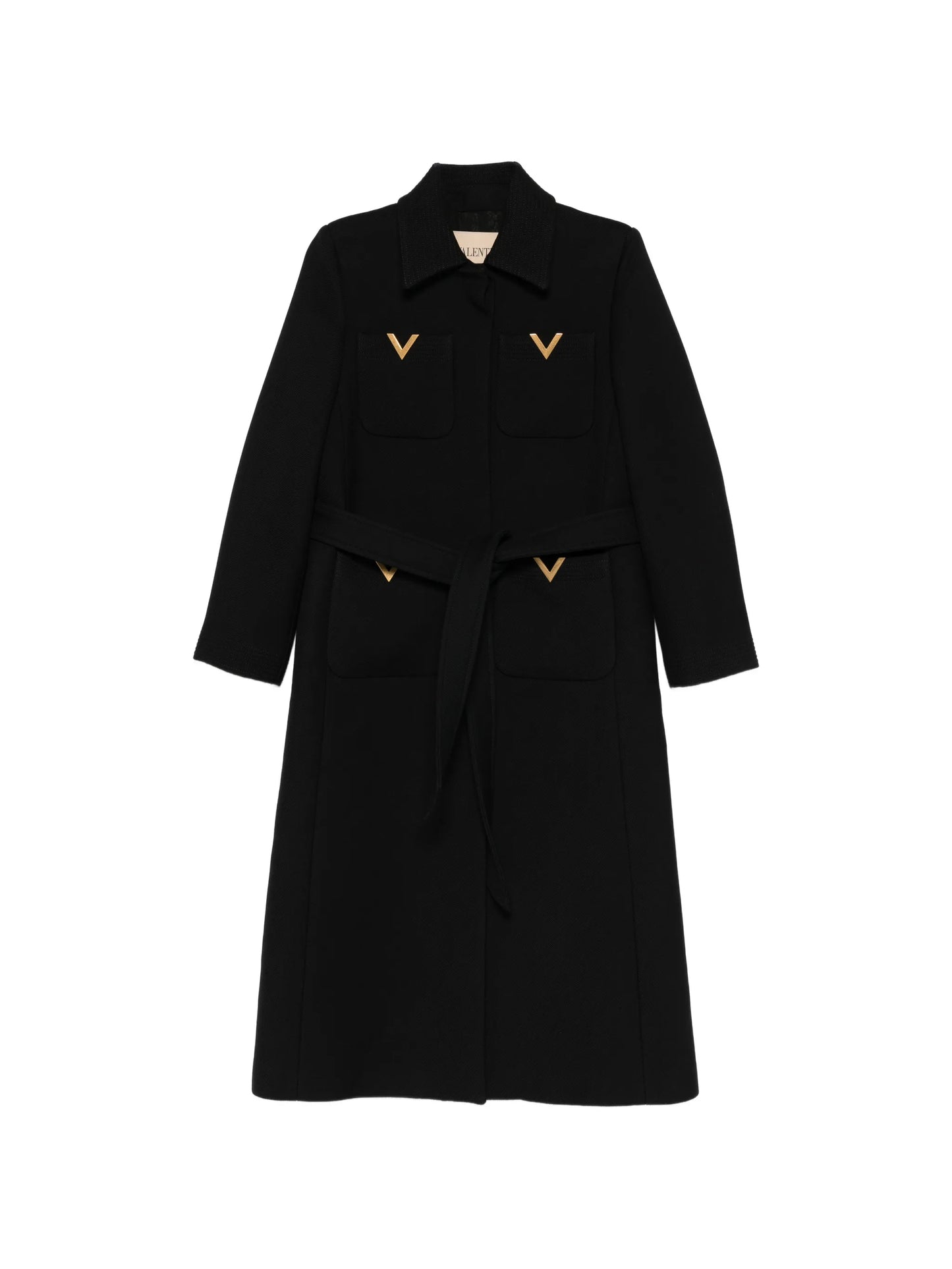 logo-detail single-breasted coat