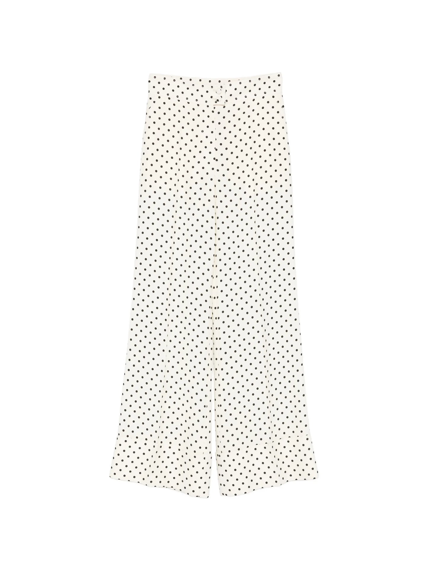 polka dot wide-leg trousers