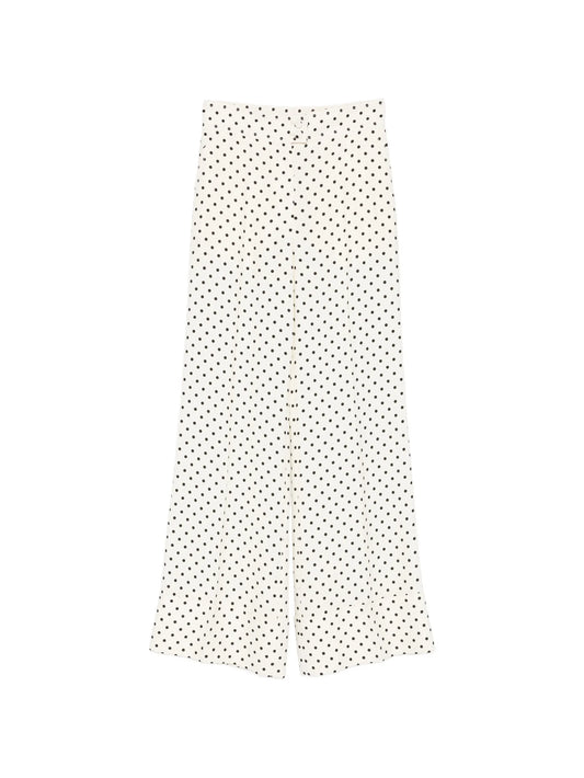 polka dot wide-leg trousers