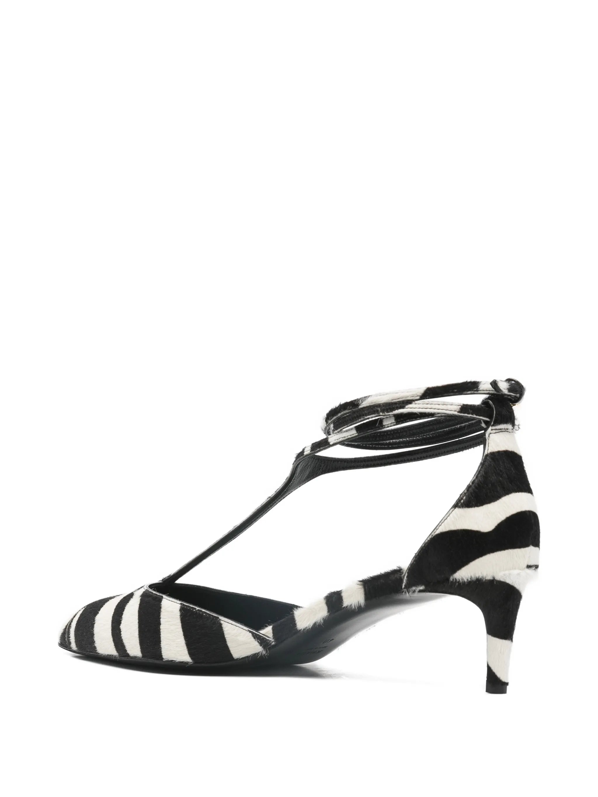 Mia zebra print t-strap pumps
