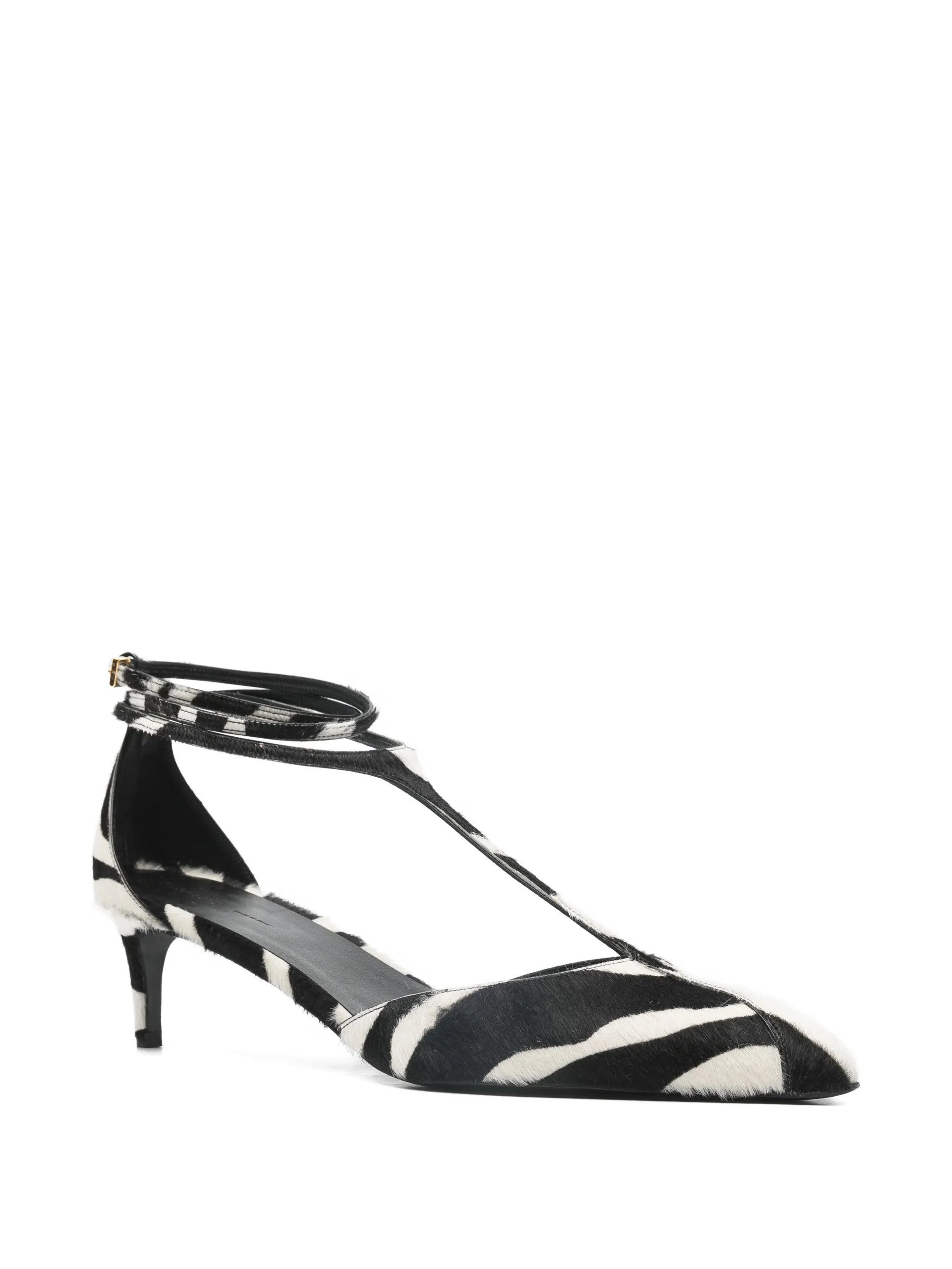 Mia zebra print t-strap pumps