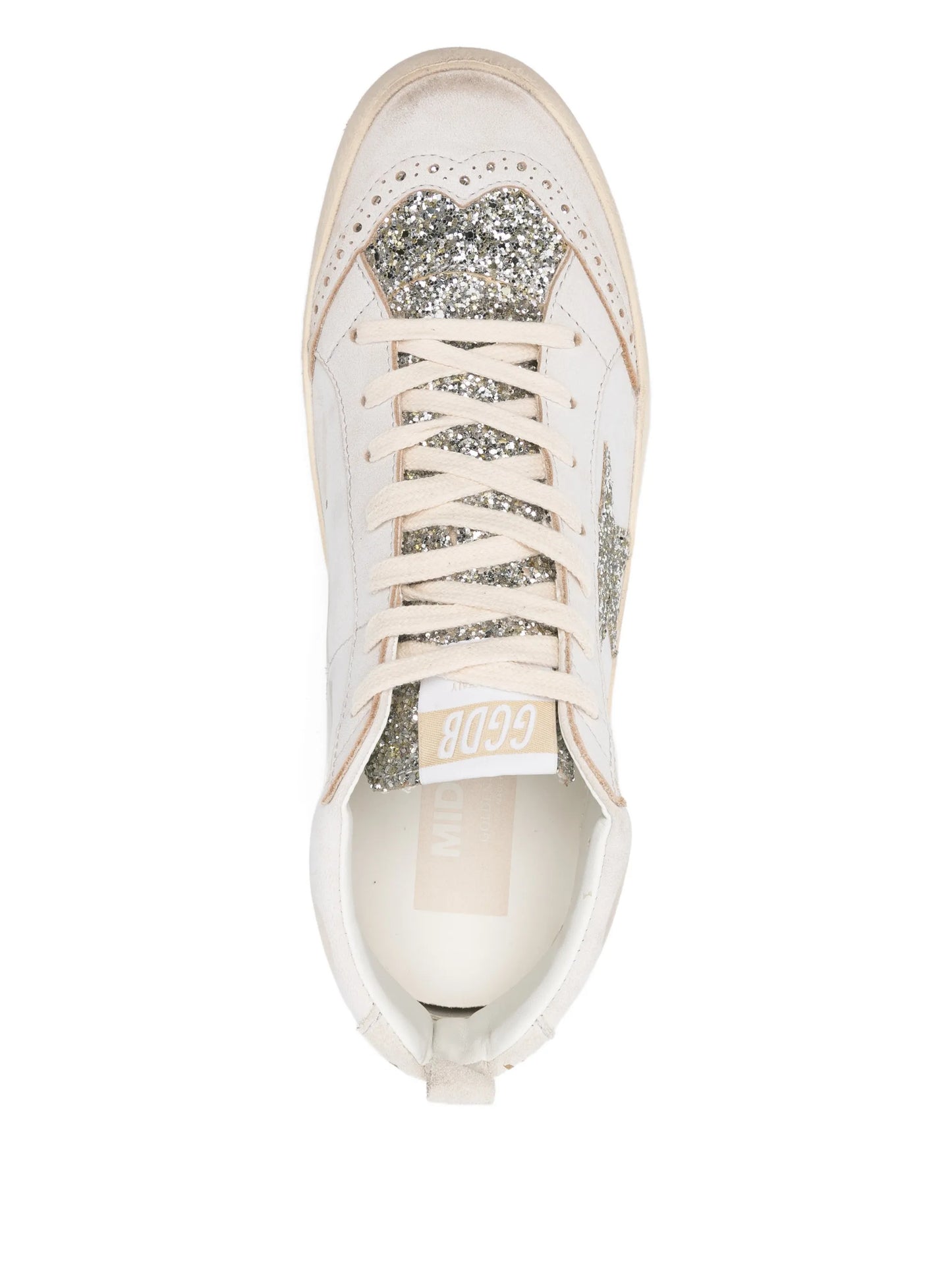 Mid-Star glitter-detail sneakers