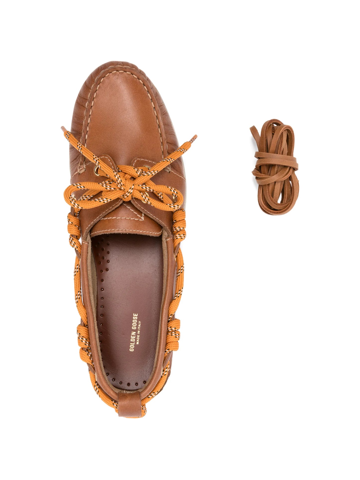 lace-up leather cruise loafers