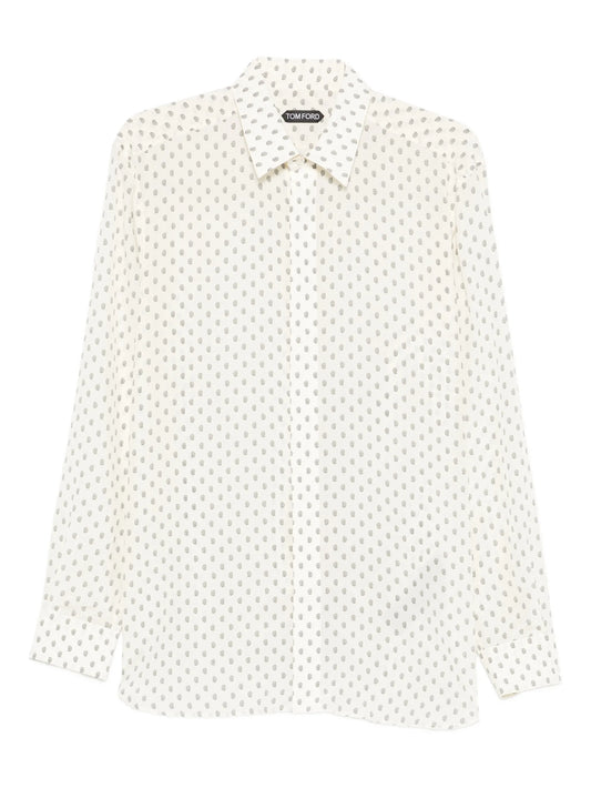paisley-print shirt