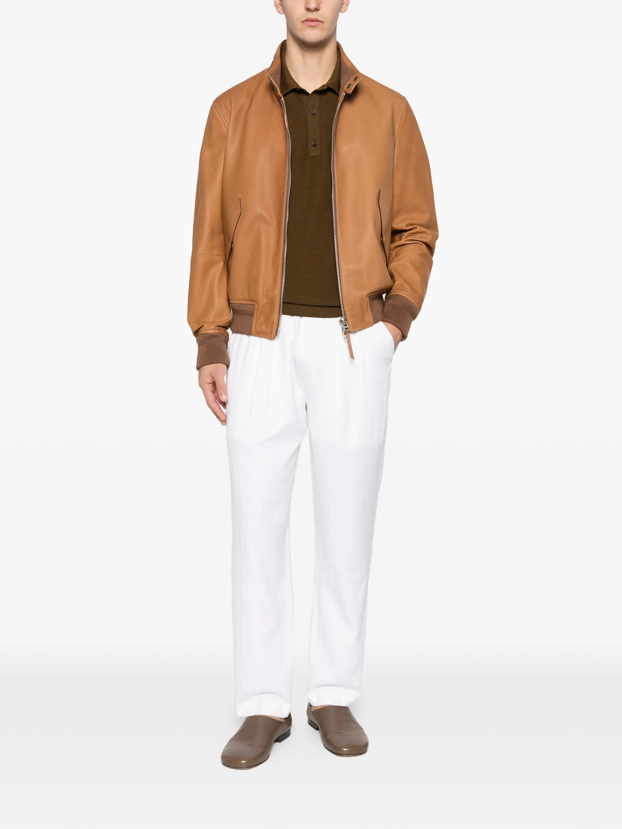 long-sleeve polo shirt