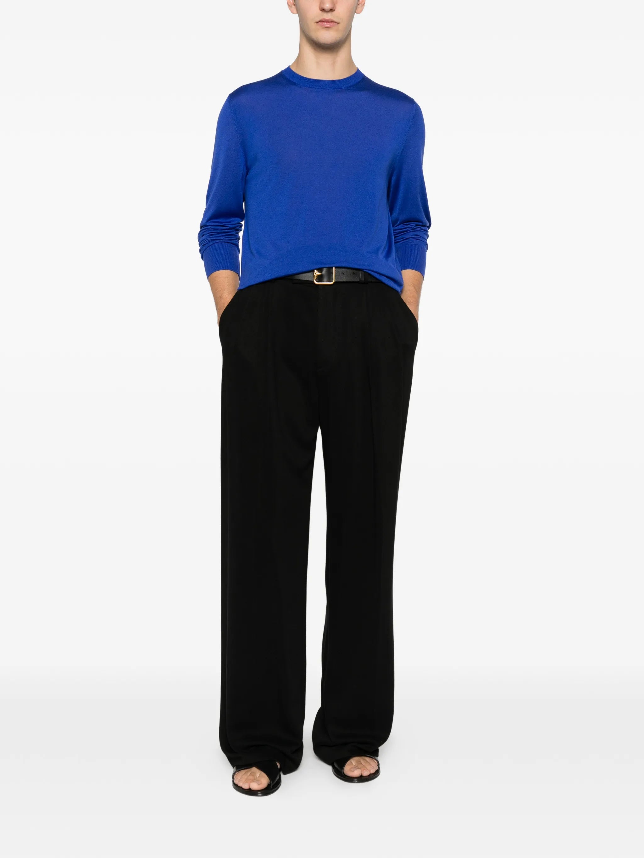 long-sleeve crew-neck sweater