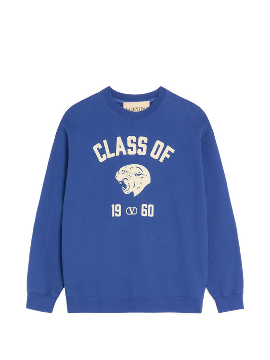 panther-print cotton sweatshirt