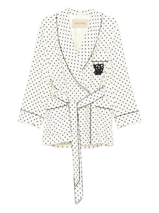 plusdepois-print belted blazer