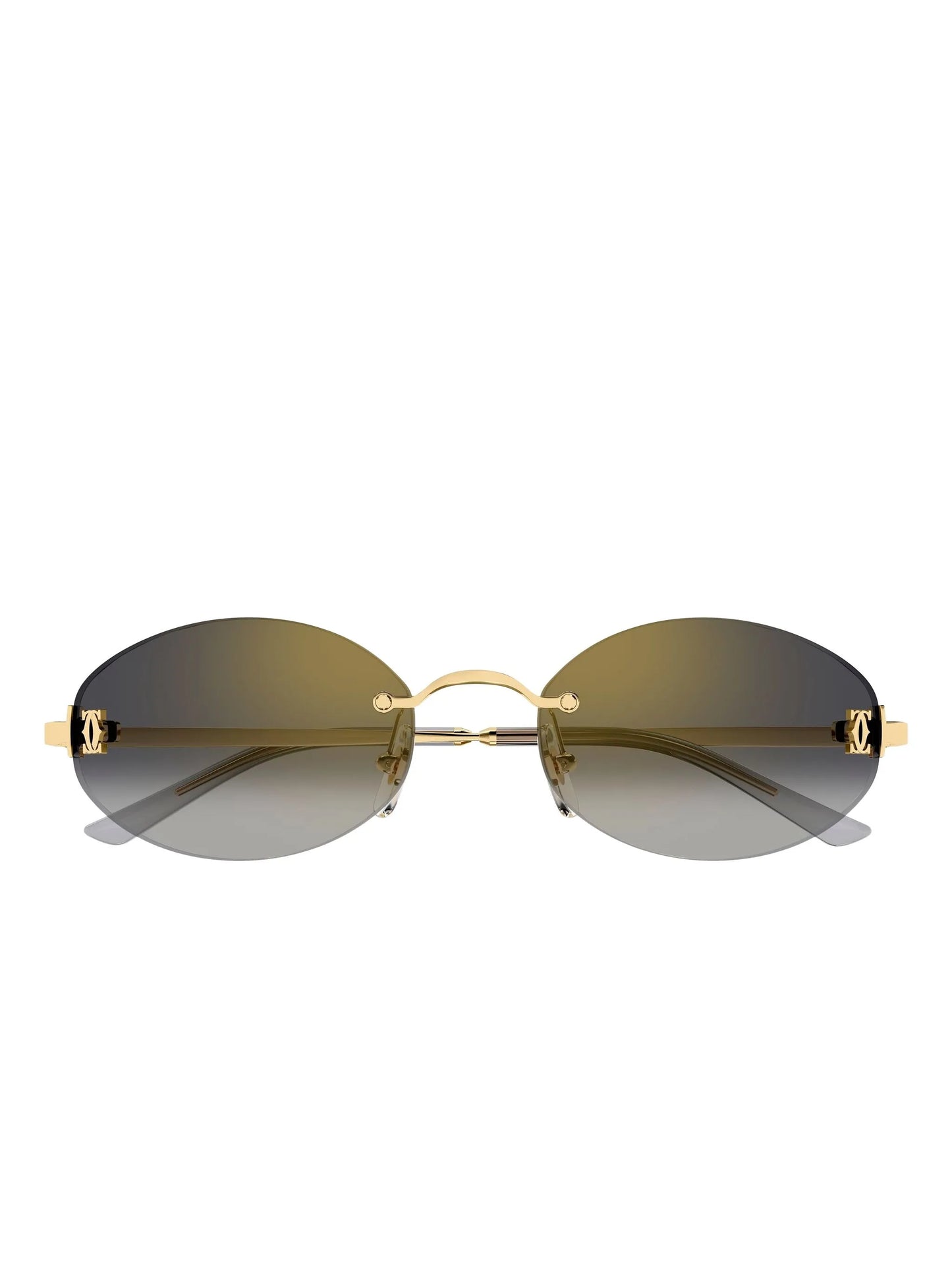 logo-detail round-frame sunglasses