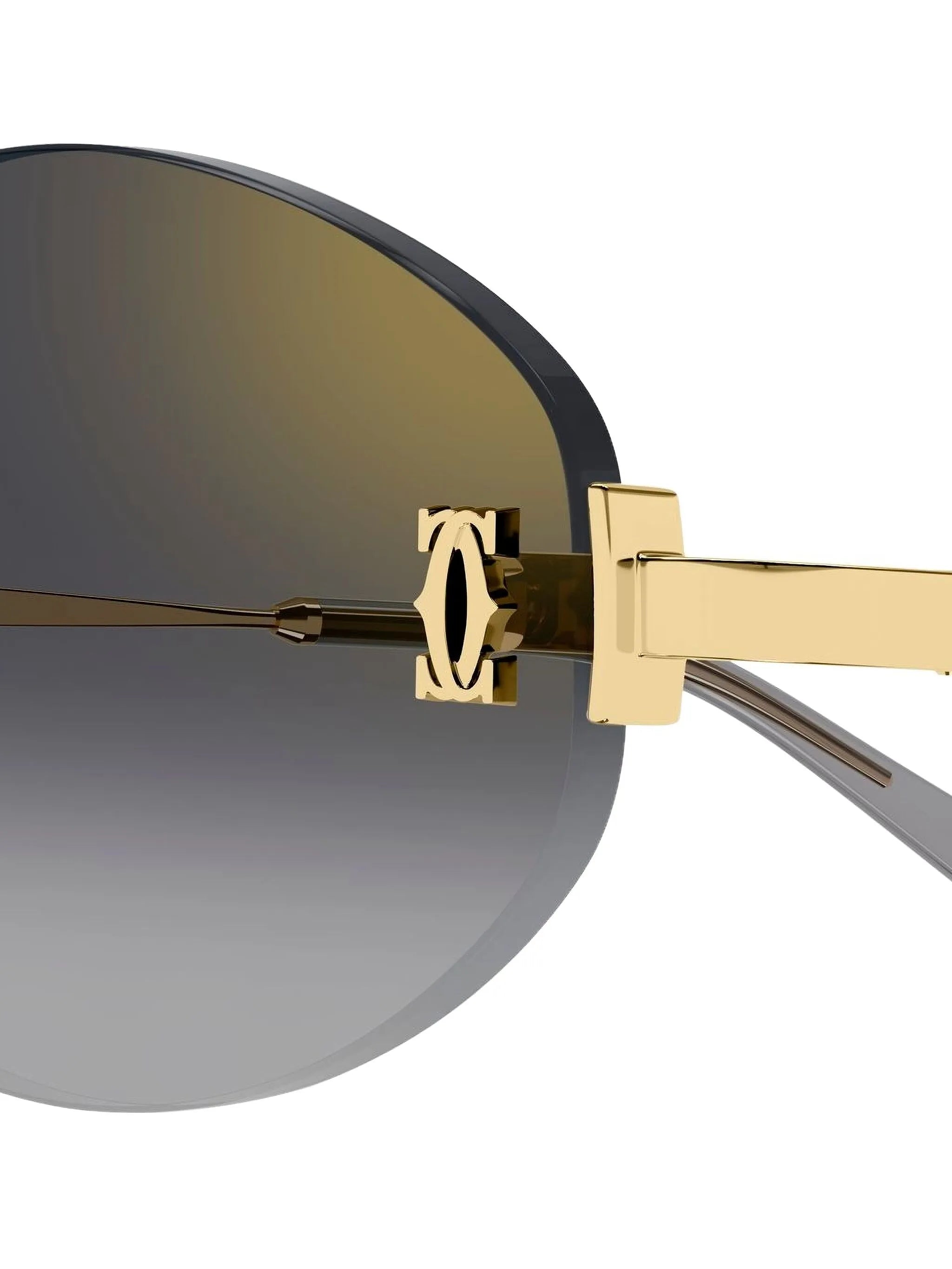 logo-detail round-frame sunglasses