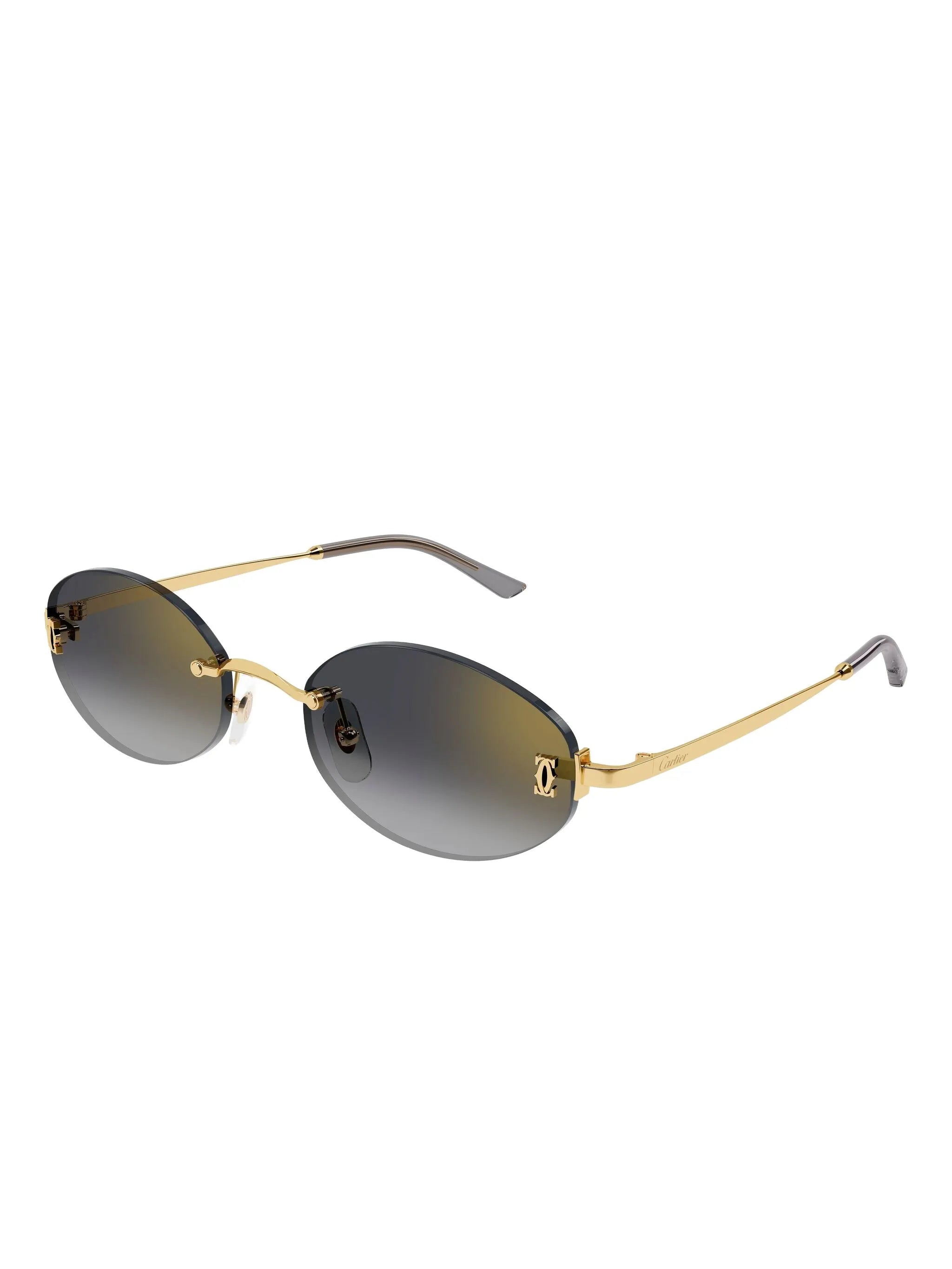 logo-detail round-frame sunglasses