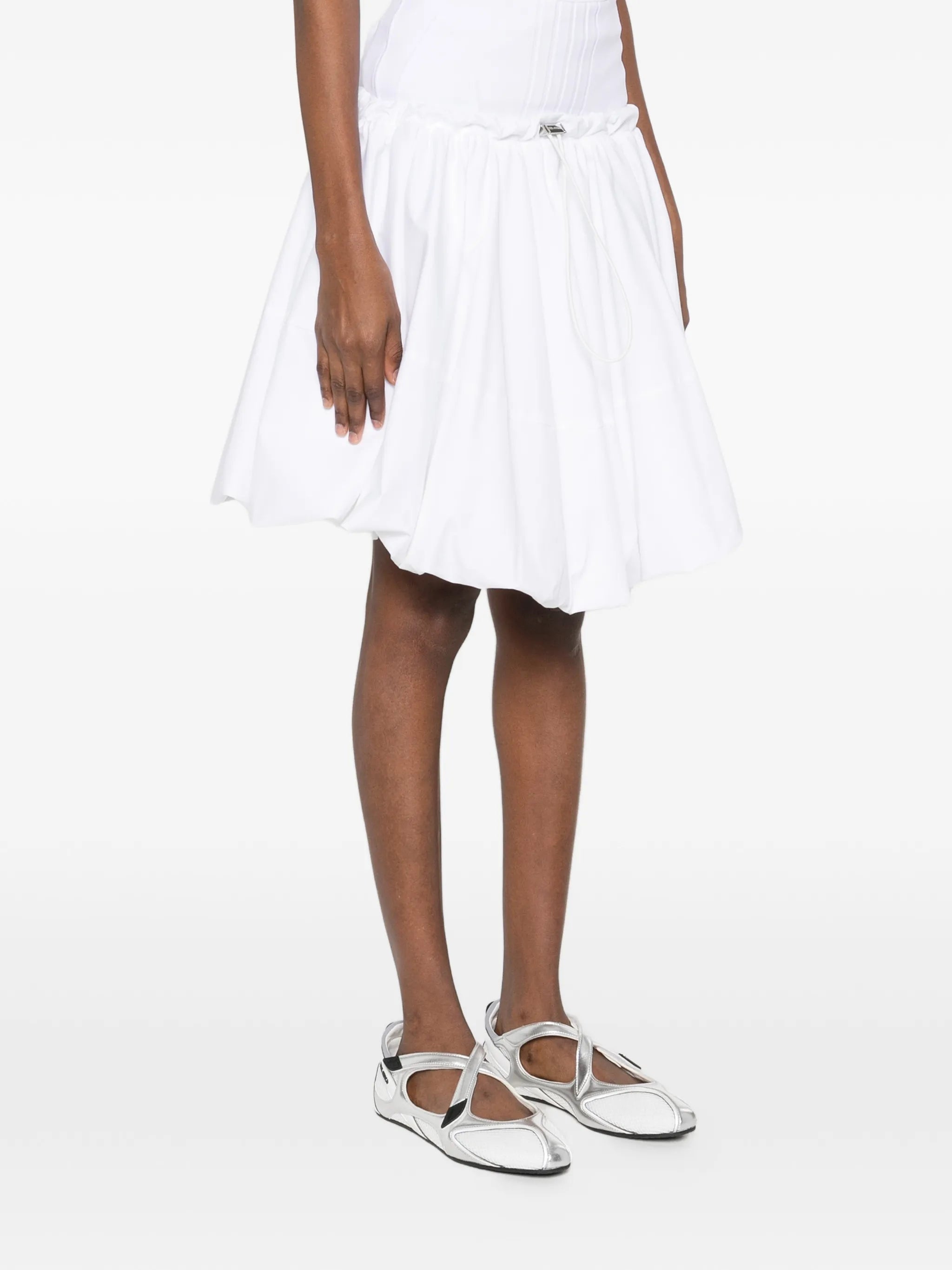 pleated midi skirt