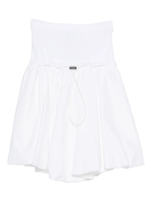 pleated midi skirt
