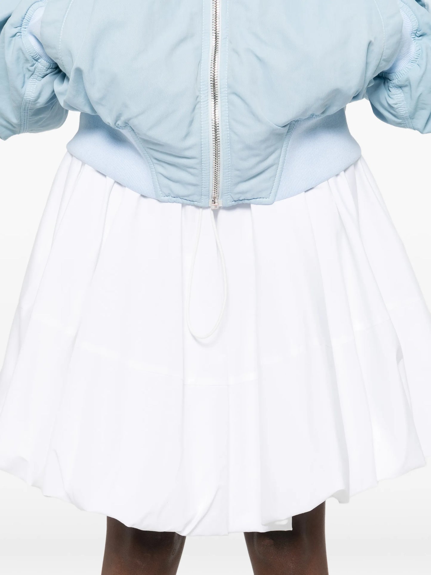 pleated midi skirt