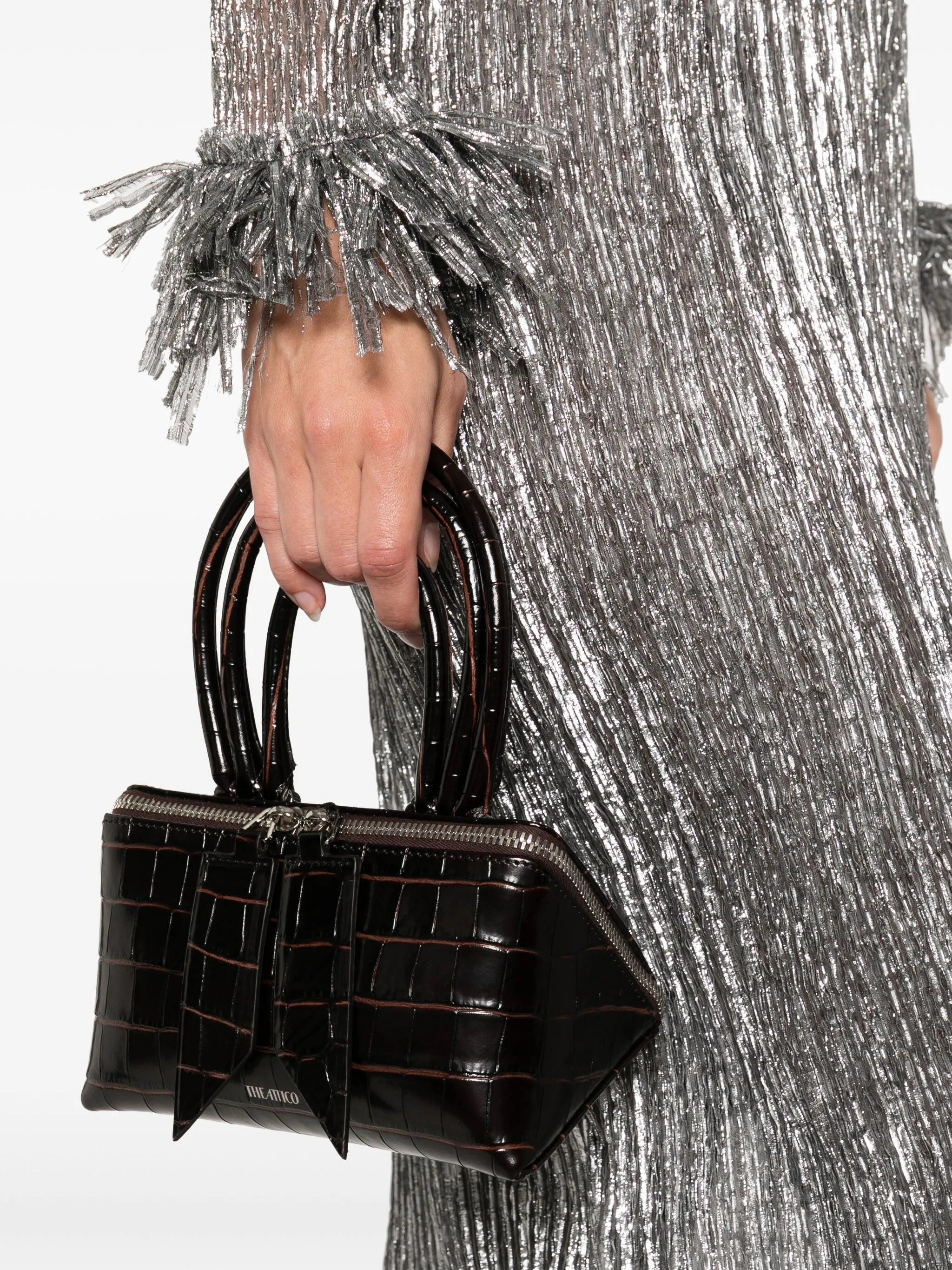 Friday croc embossed mini bag