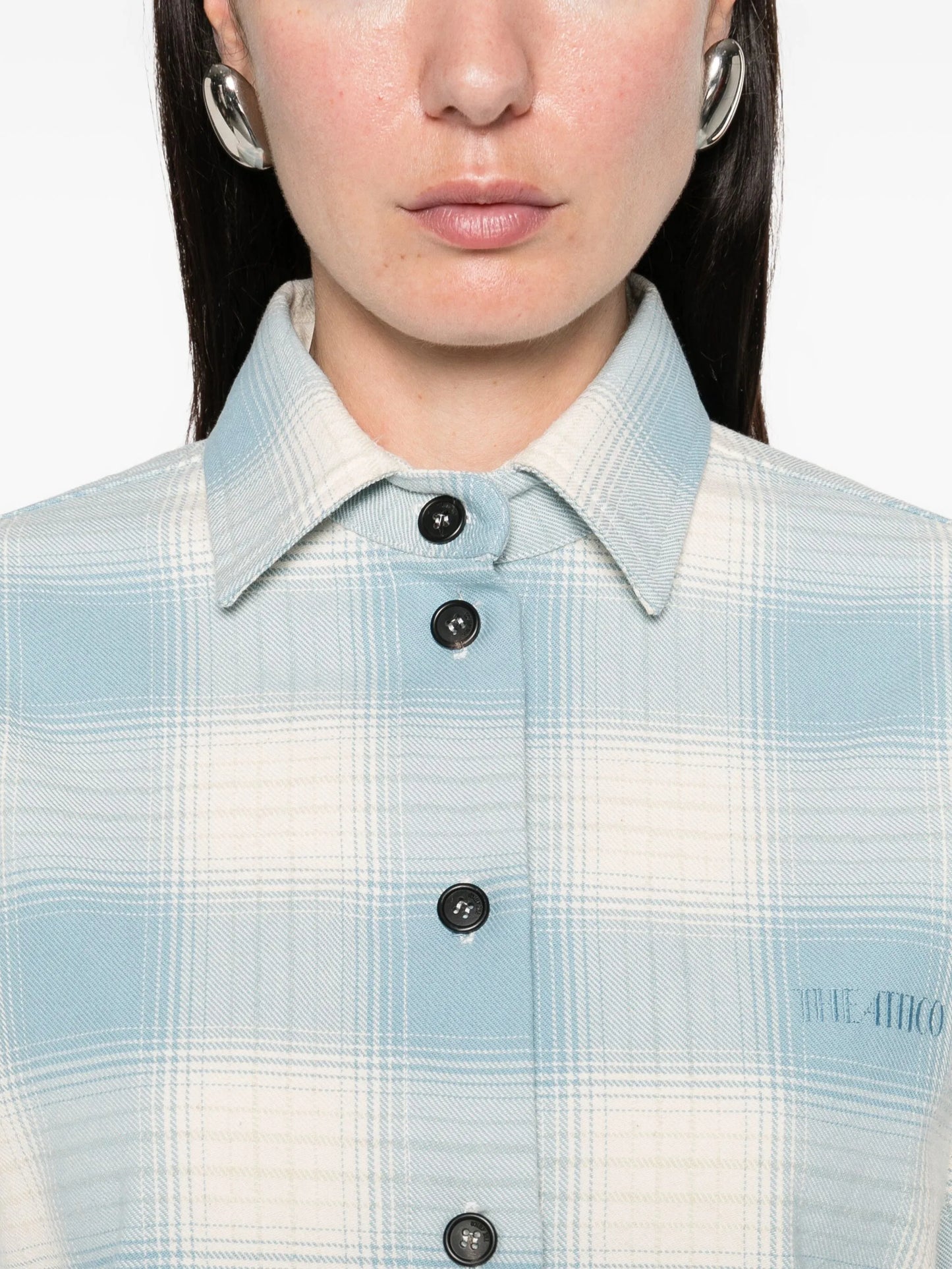 Eliza checked-pattern long-sleeve shirt