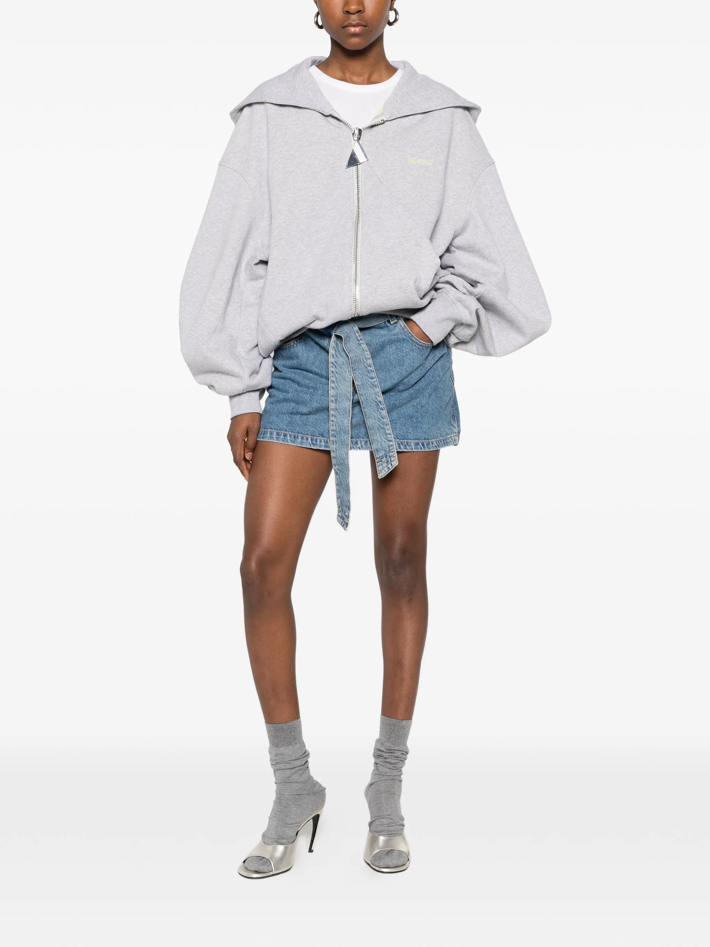 belted mini skirt
