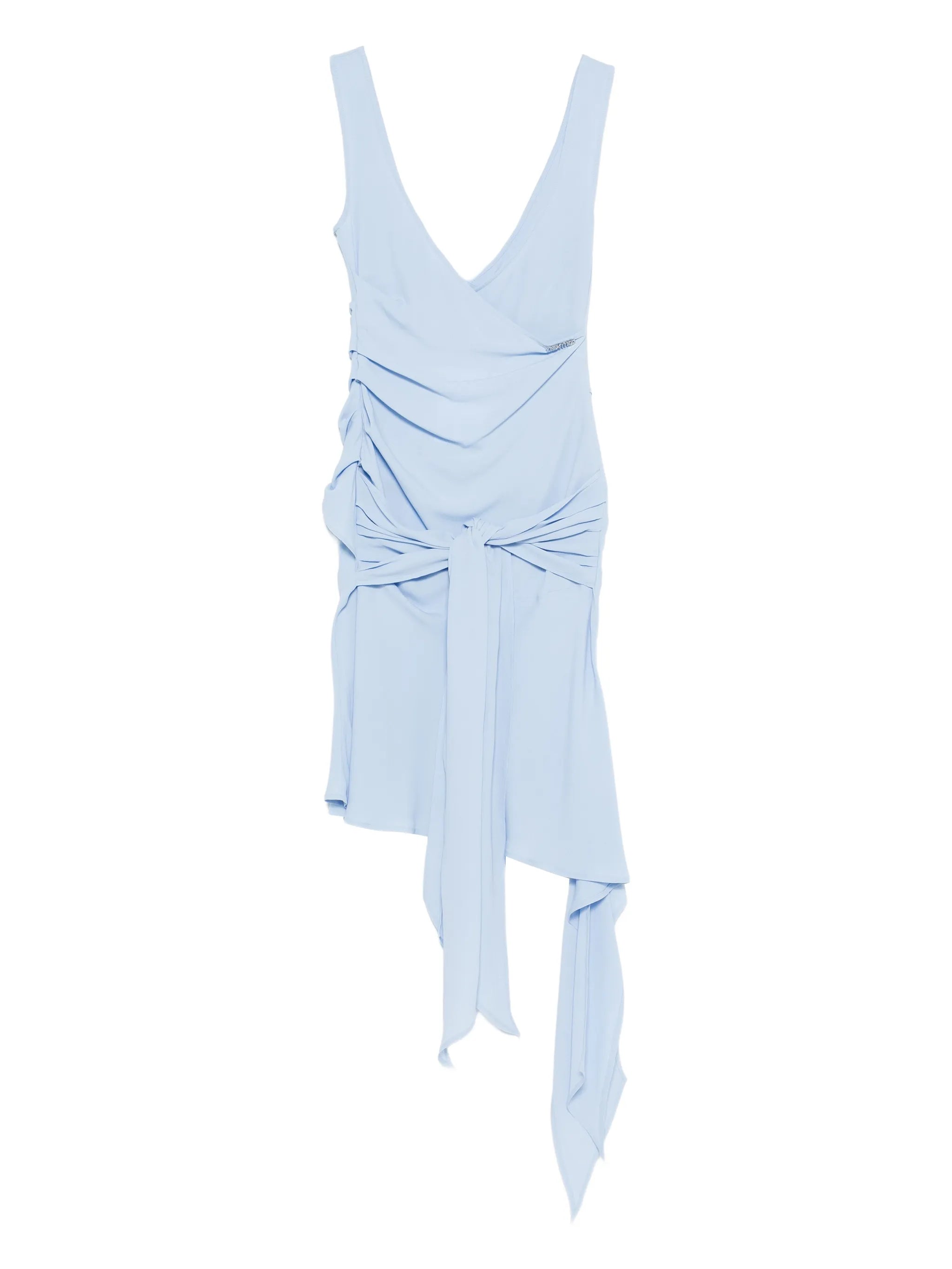 V-neck draped mini dress