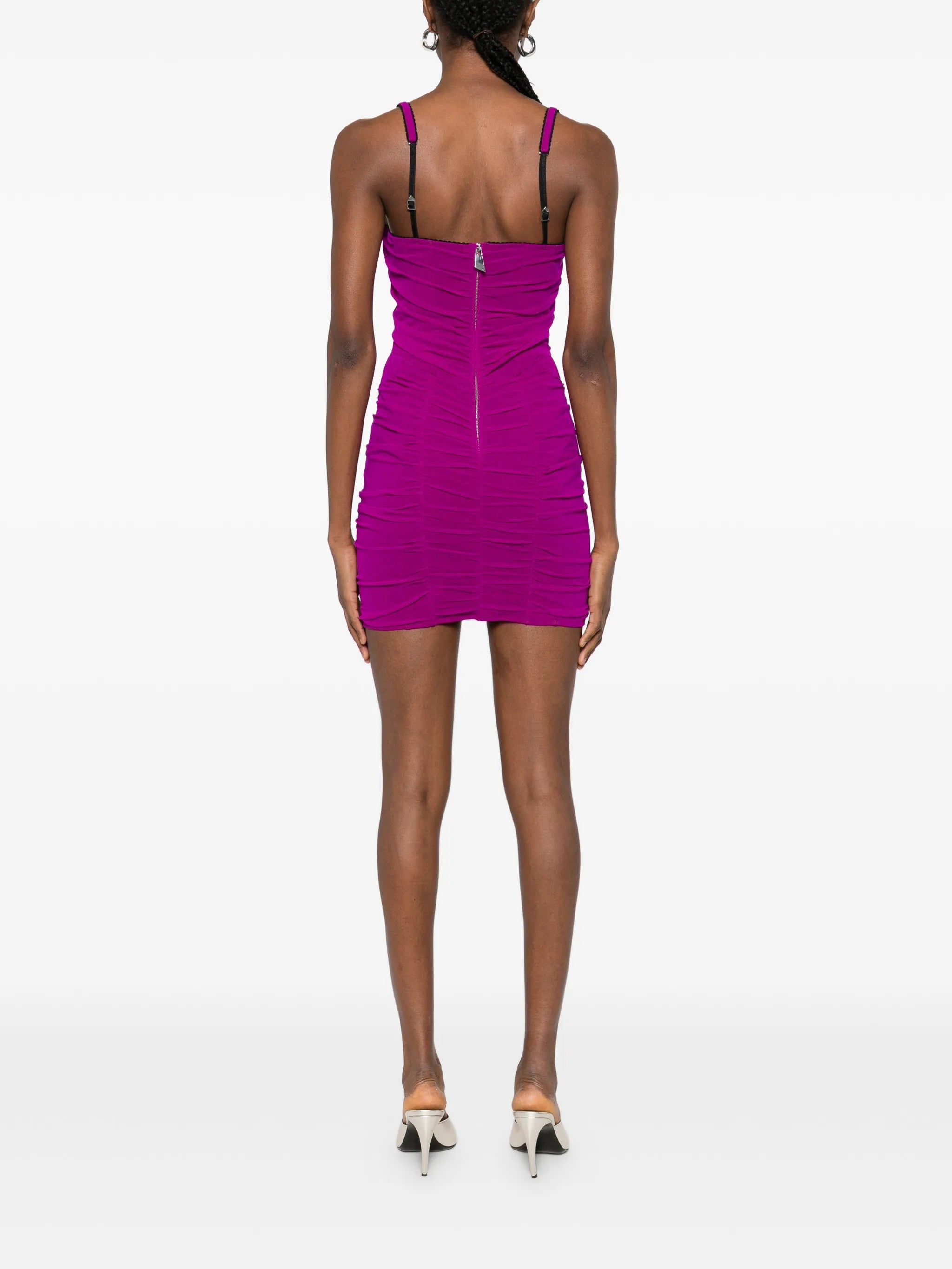 ruched mini dress