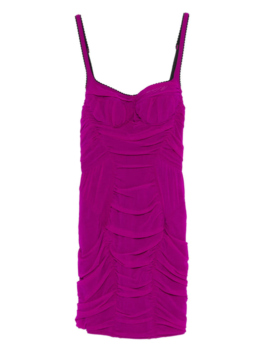 ruched mini dress