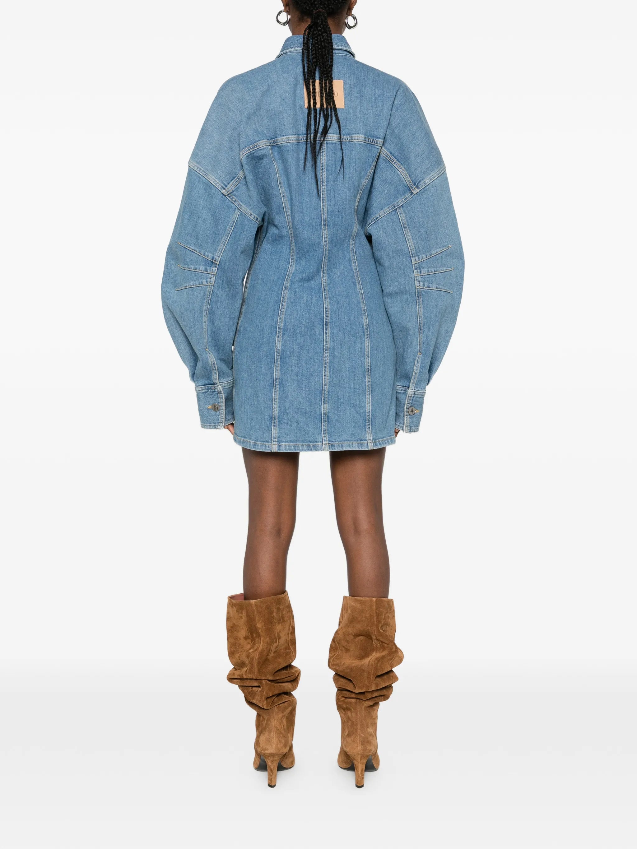 buttoned mini dress
