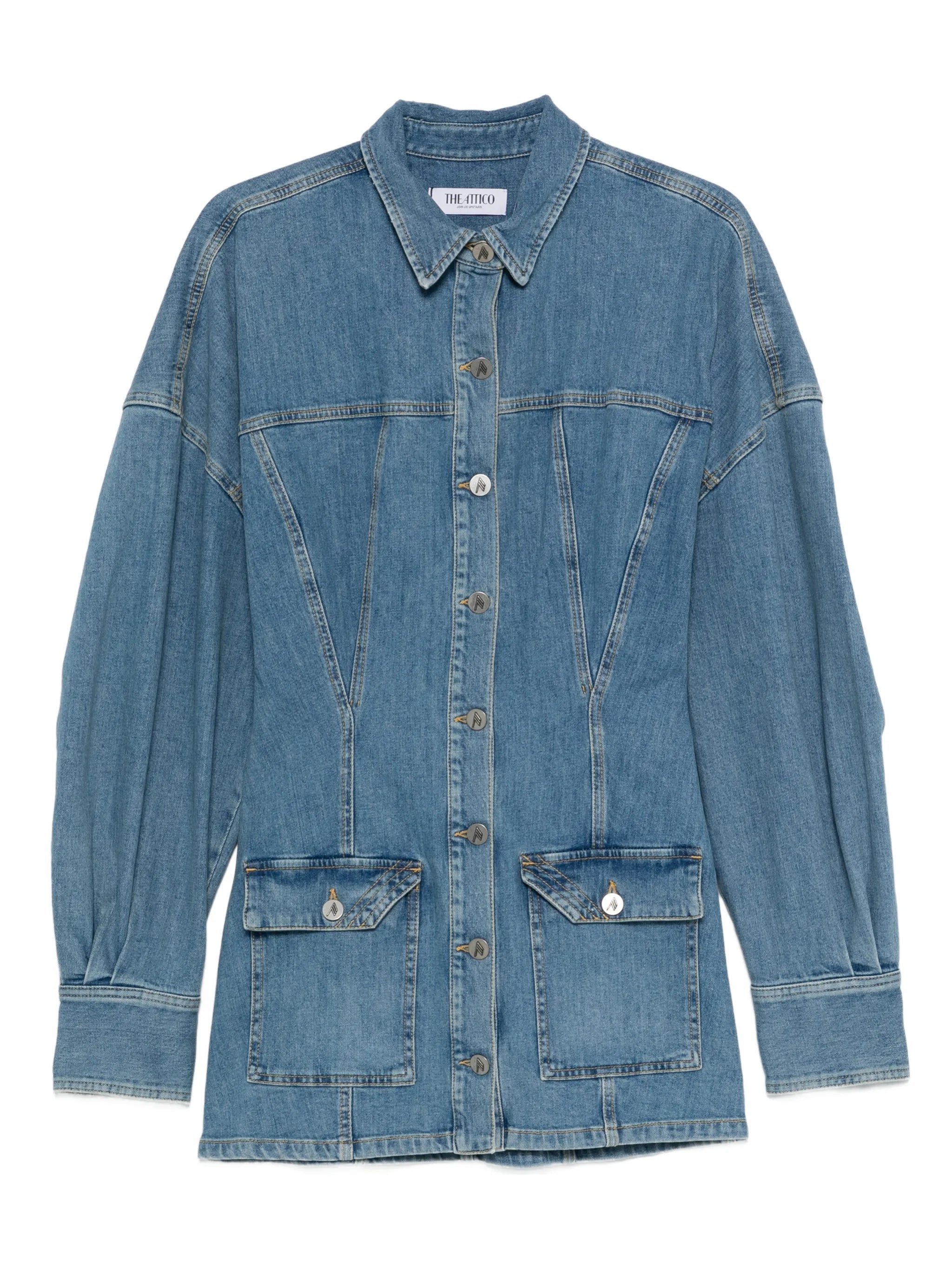 buttoned mini dress