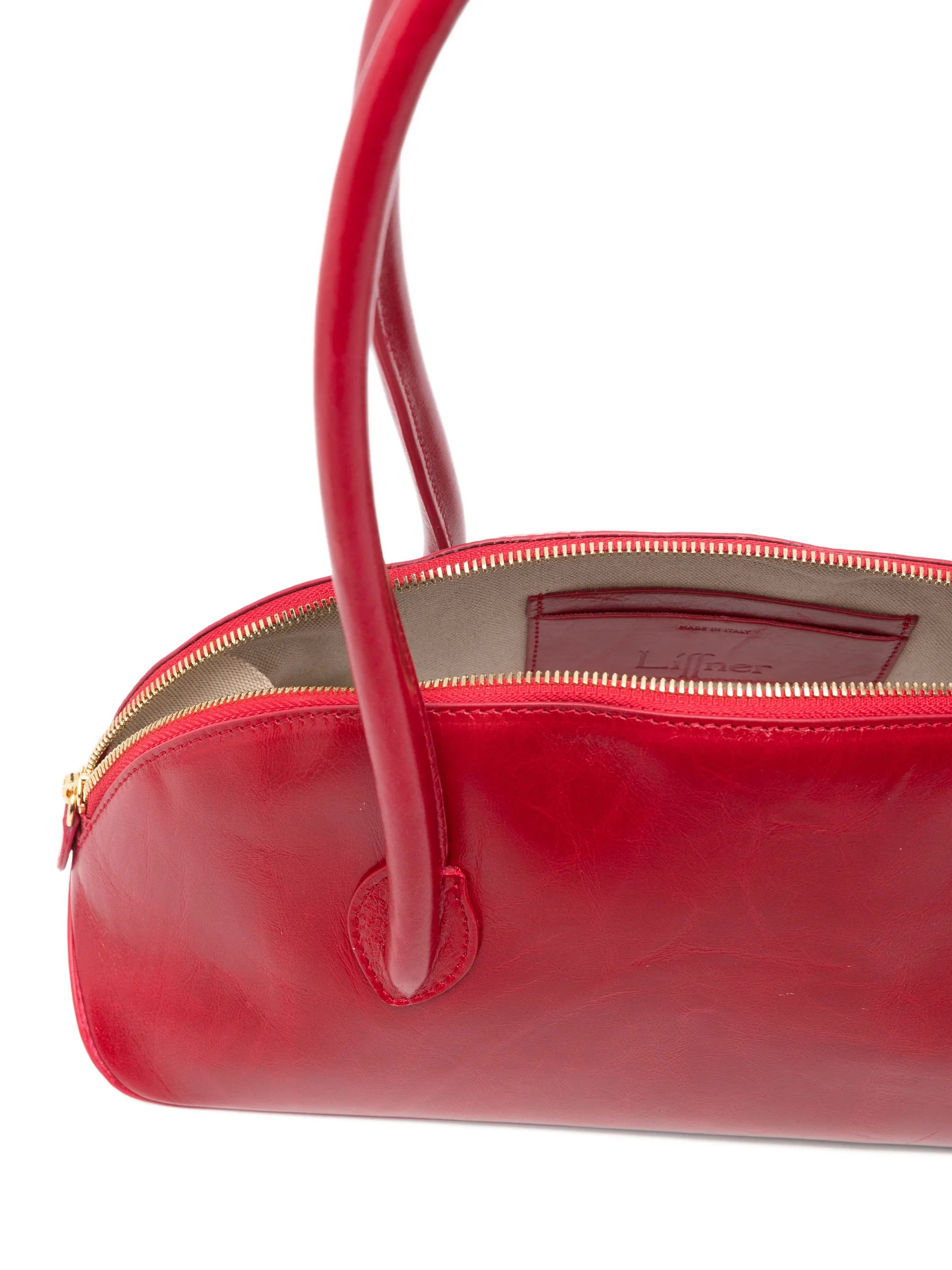 Dome zipped shoulder bag