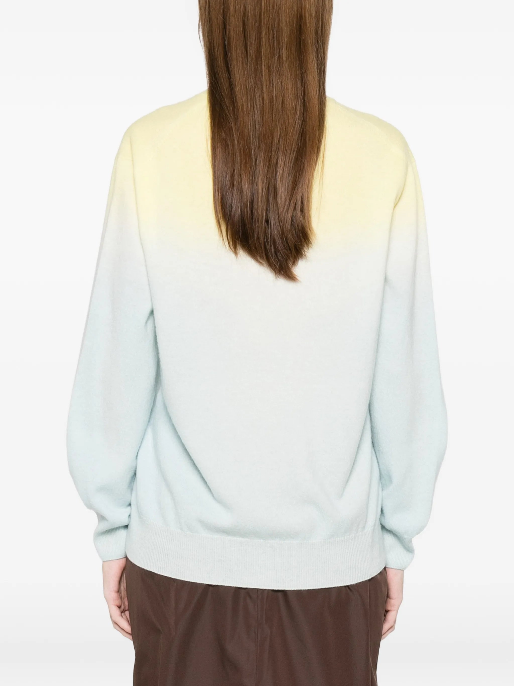 buttoned gradient cardigan