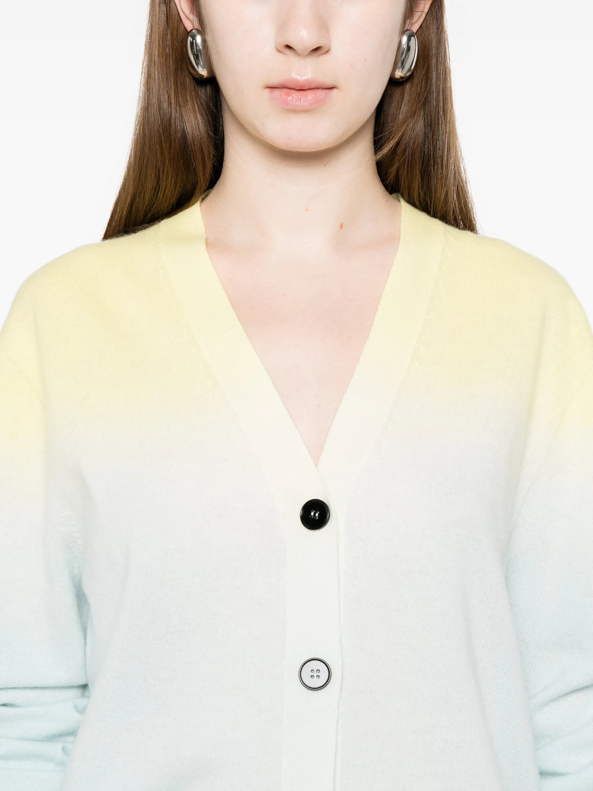 buttoned gradient cardigan