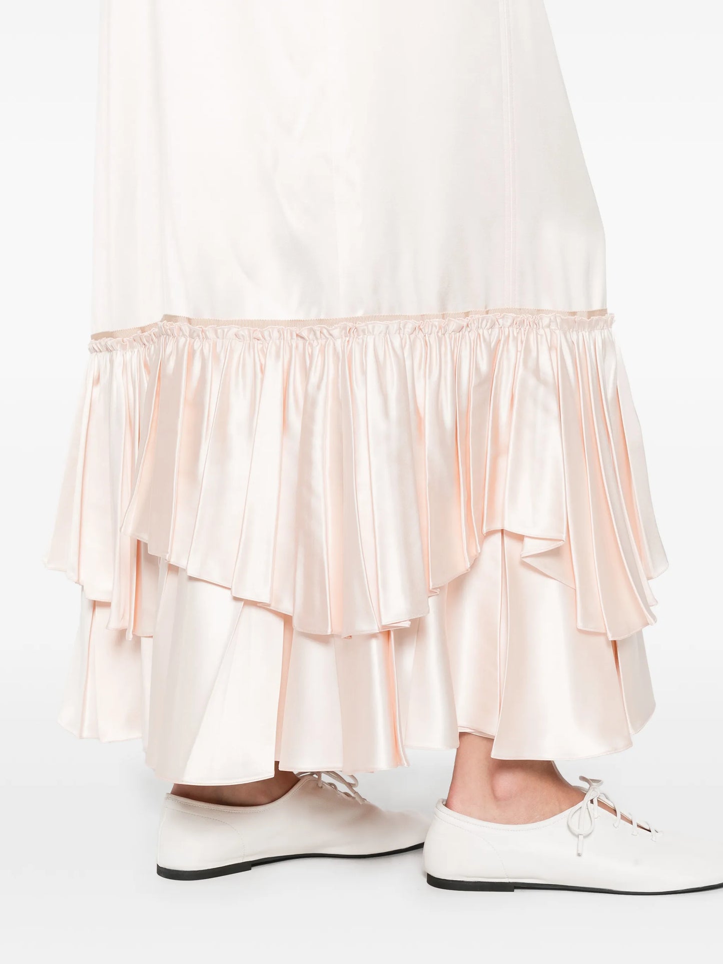 ruffled slip dress