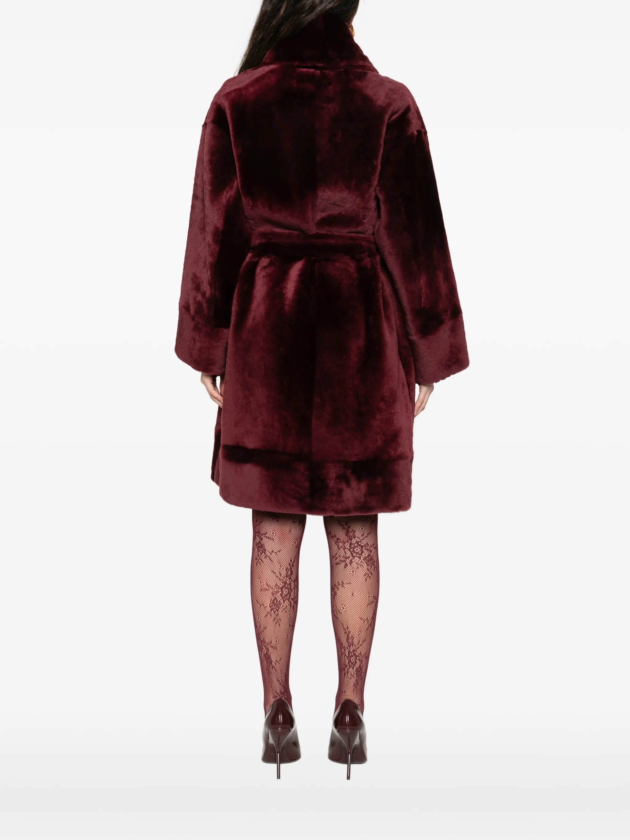 Juno belted fur coat