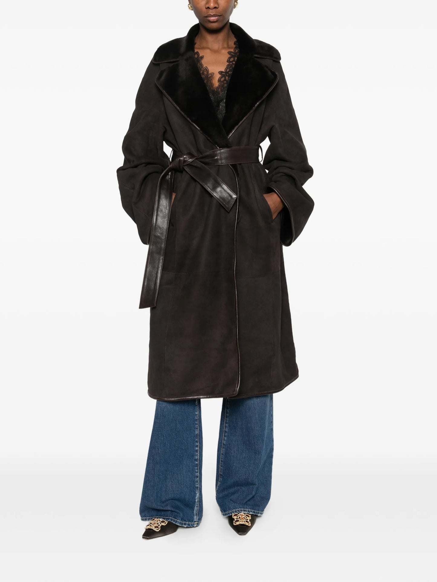 Lourdes double-breasted coat