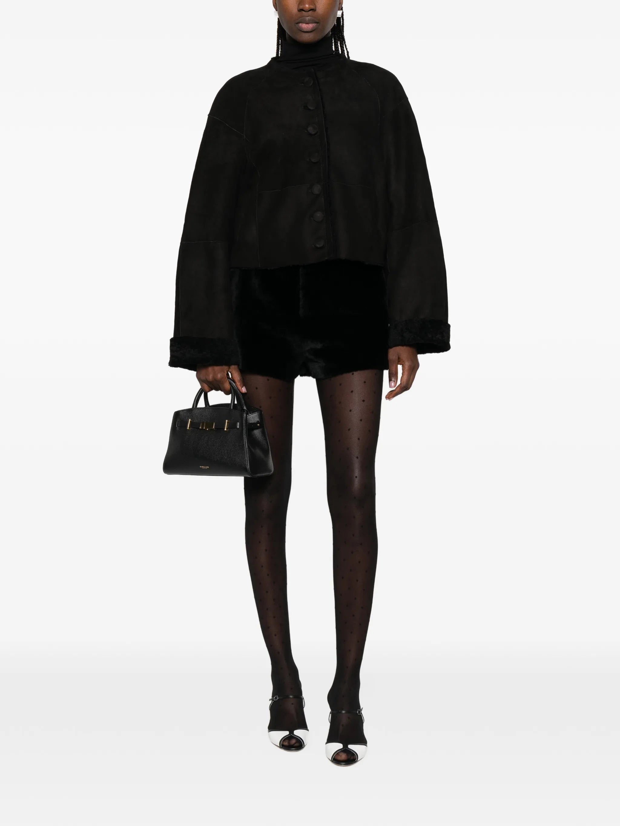 Willow buttoned leather jacket