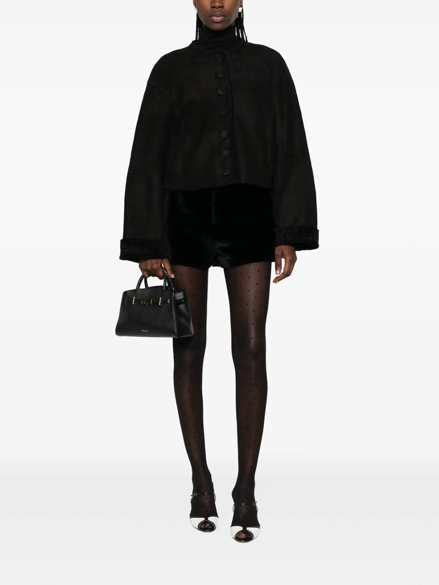 Willow buttoned leather jacket