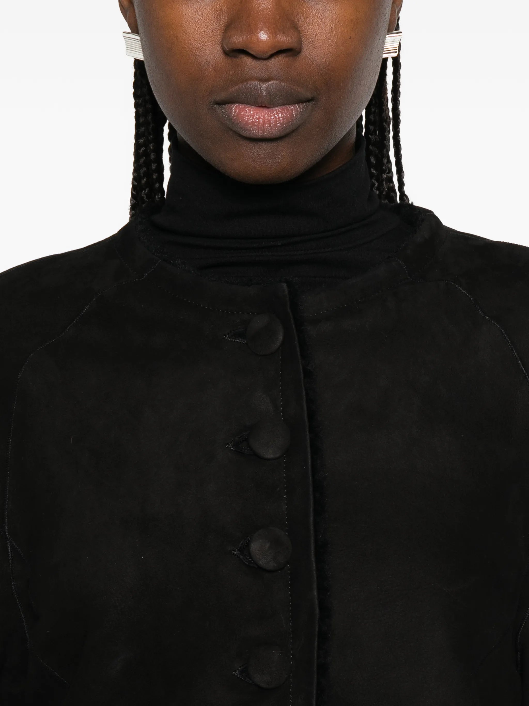 Willow buttoned leather jacket