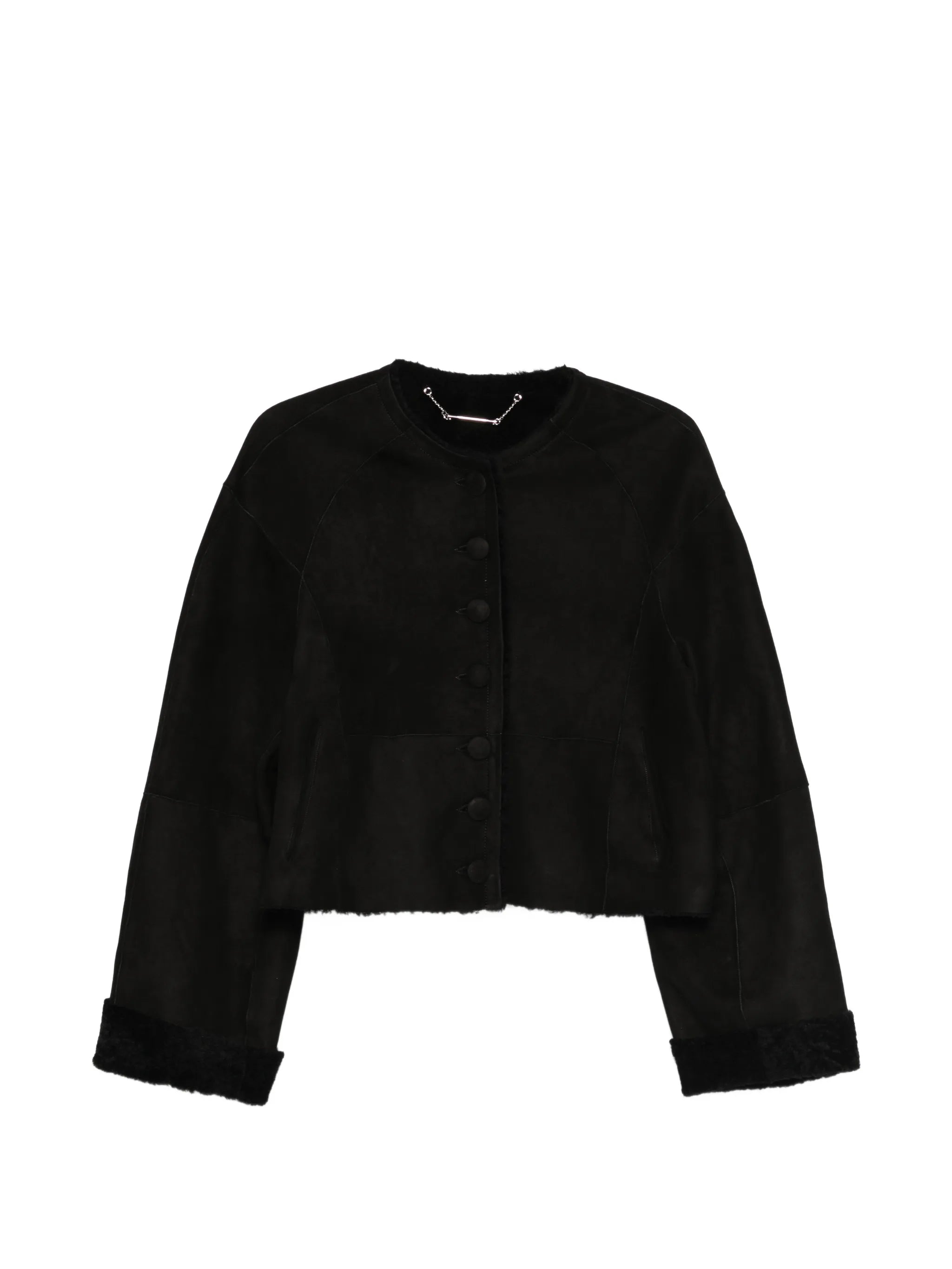 Willow buttoned leather jacket