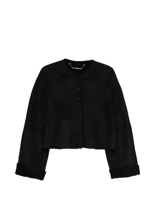 Willow buttoned leather jacket