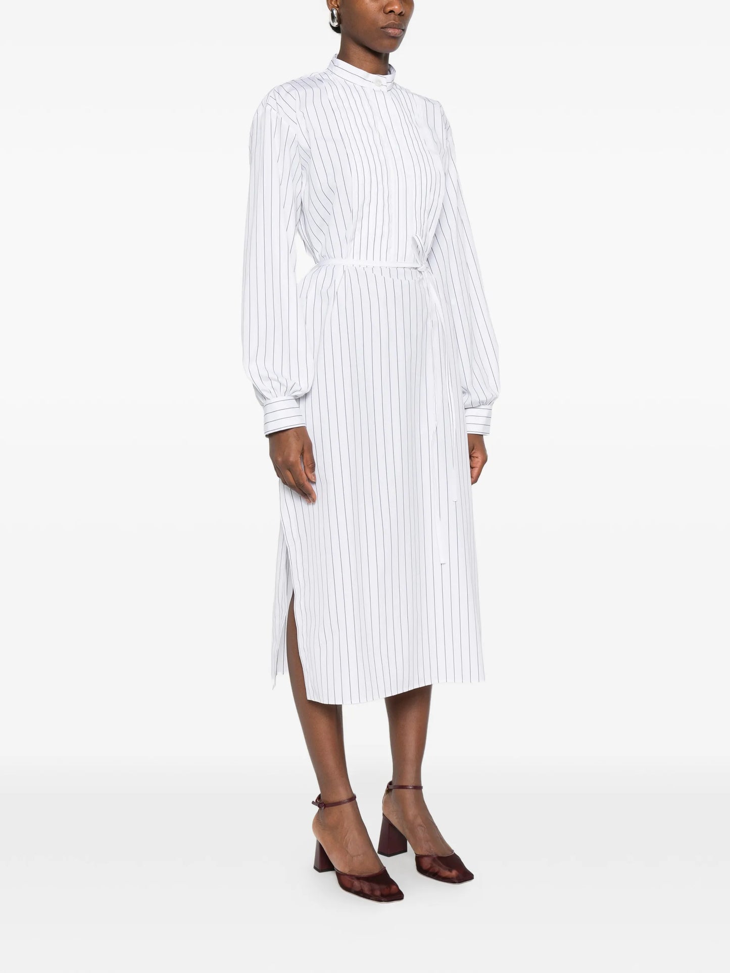 striped midi dress