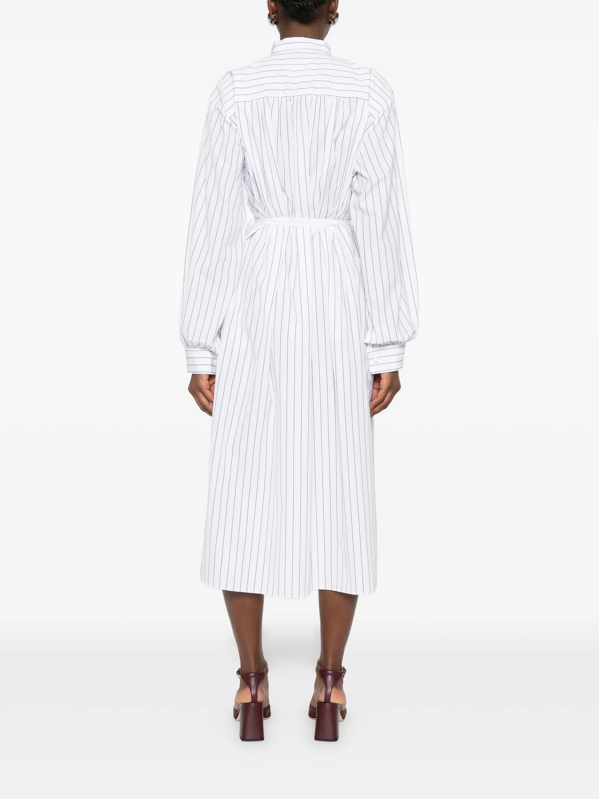 striped midi dress