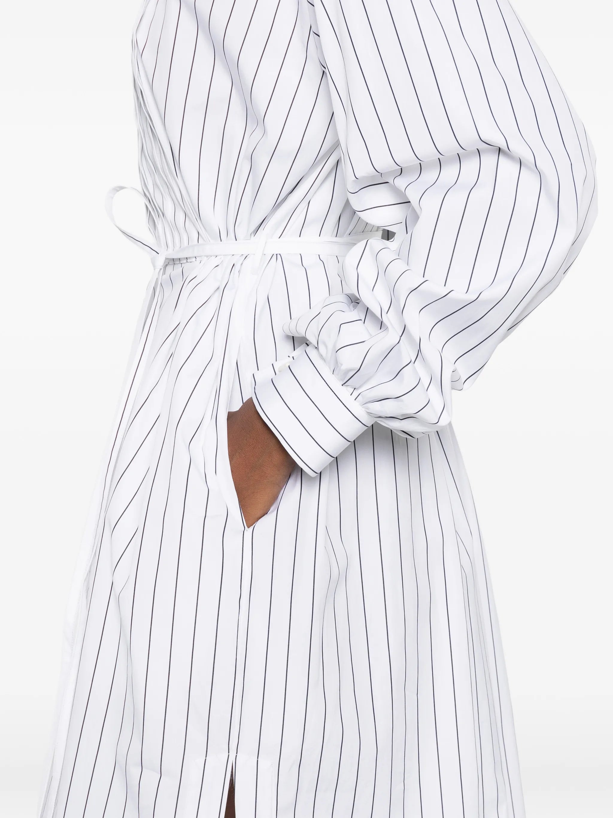 striped midi dress