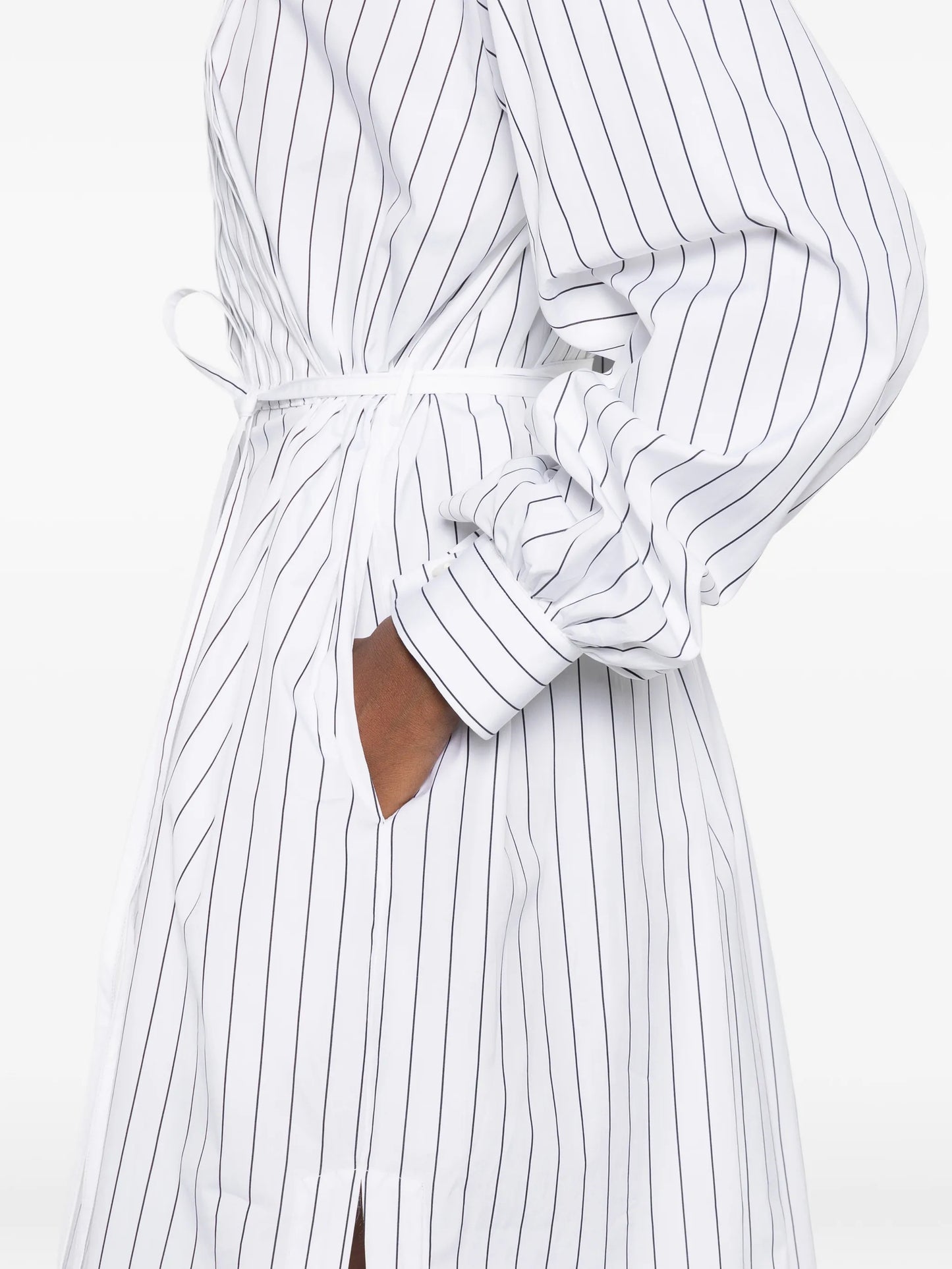 striped midi dress